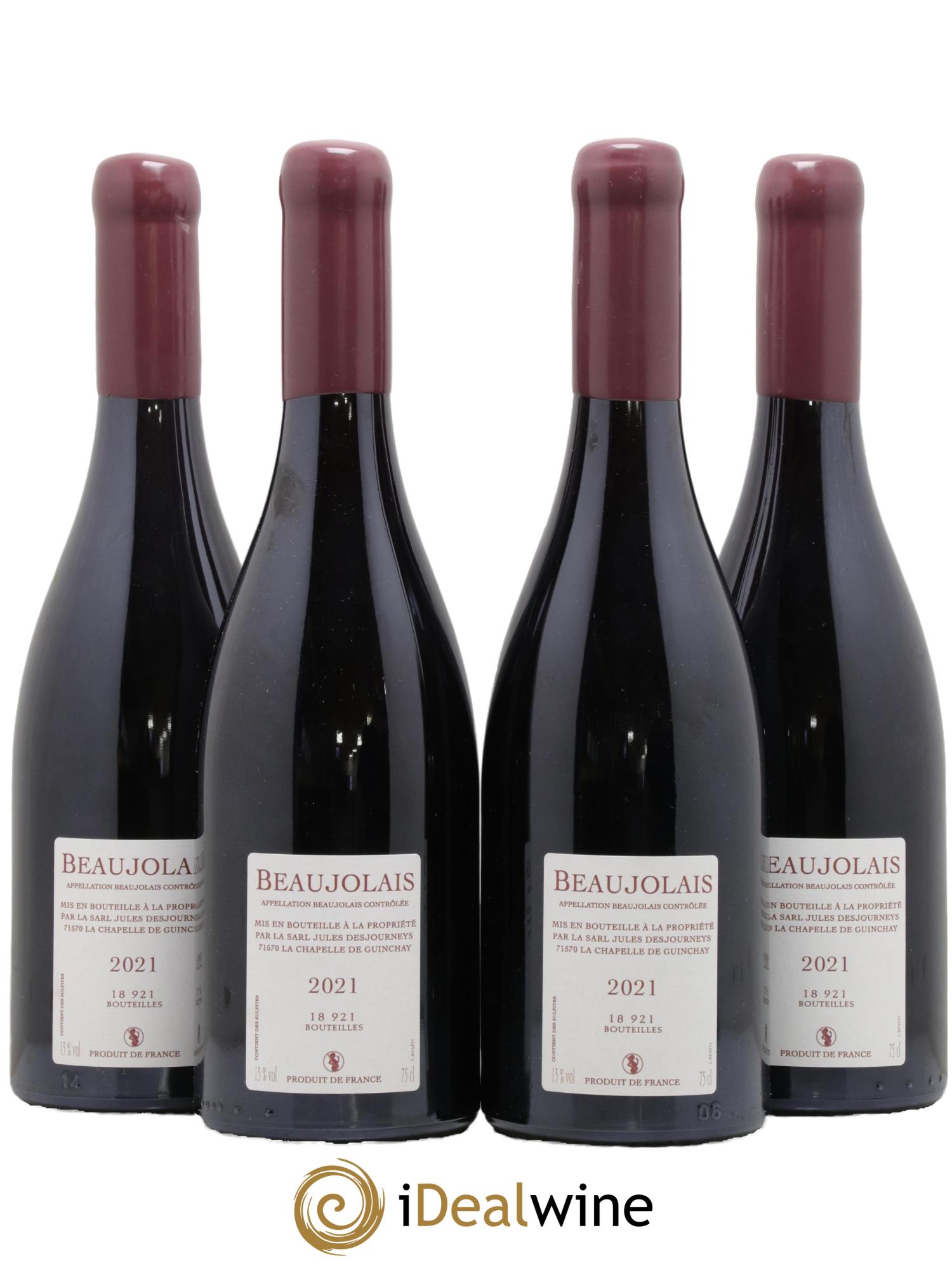 Beaujolais Je M'Applique Jules Desjourneys 2021 - Lot de 4 bouteilles - 1