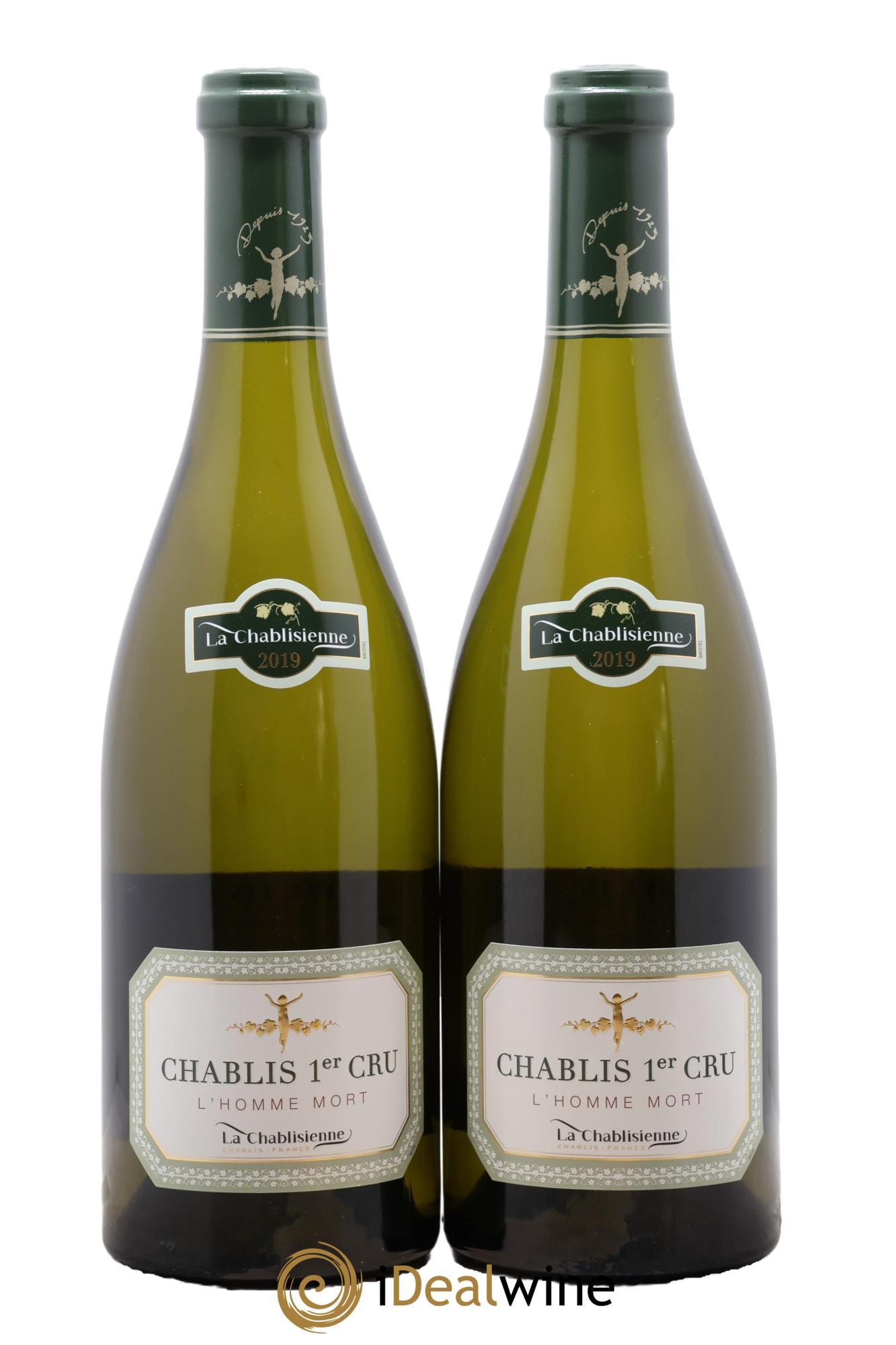 Chablis 1er Cru Homme Mort La Chablisienne 2019 - Posten von 2 Flaschen - 0