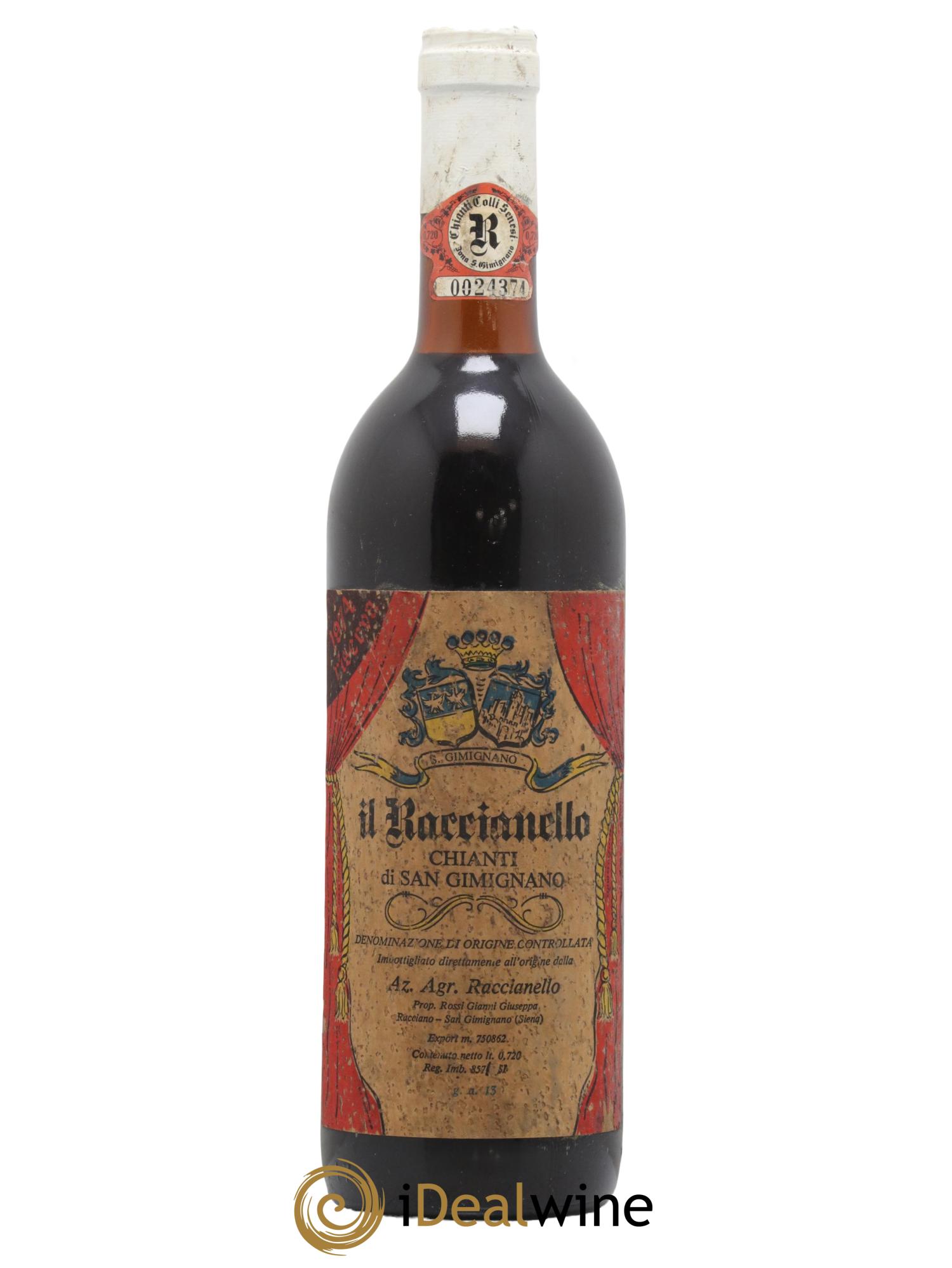 Chianti DOCG Riserva Azienda Agricola Raccianello 1974 - Lot de 1 bouteille - 0