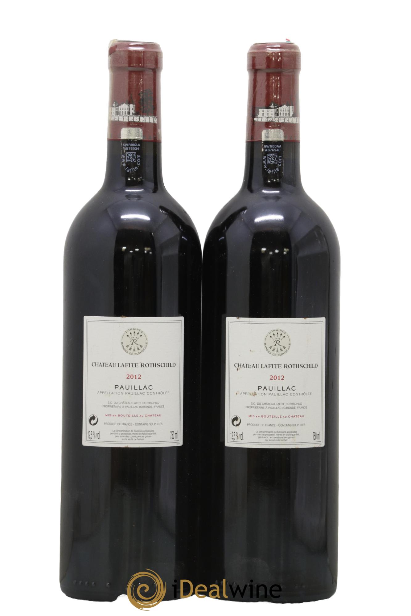 Château Lafite Rothschild 1er Grand Cru Classé 2012 - Lot of 2 bottles - 1