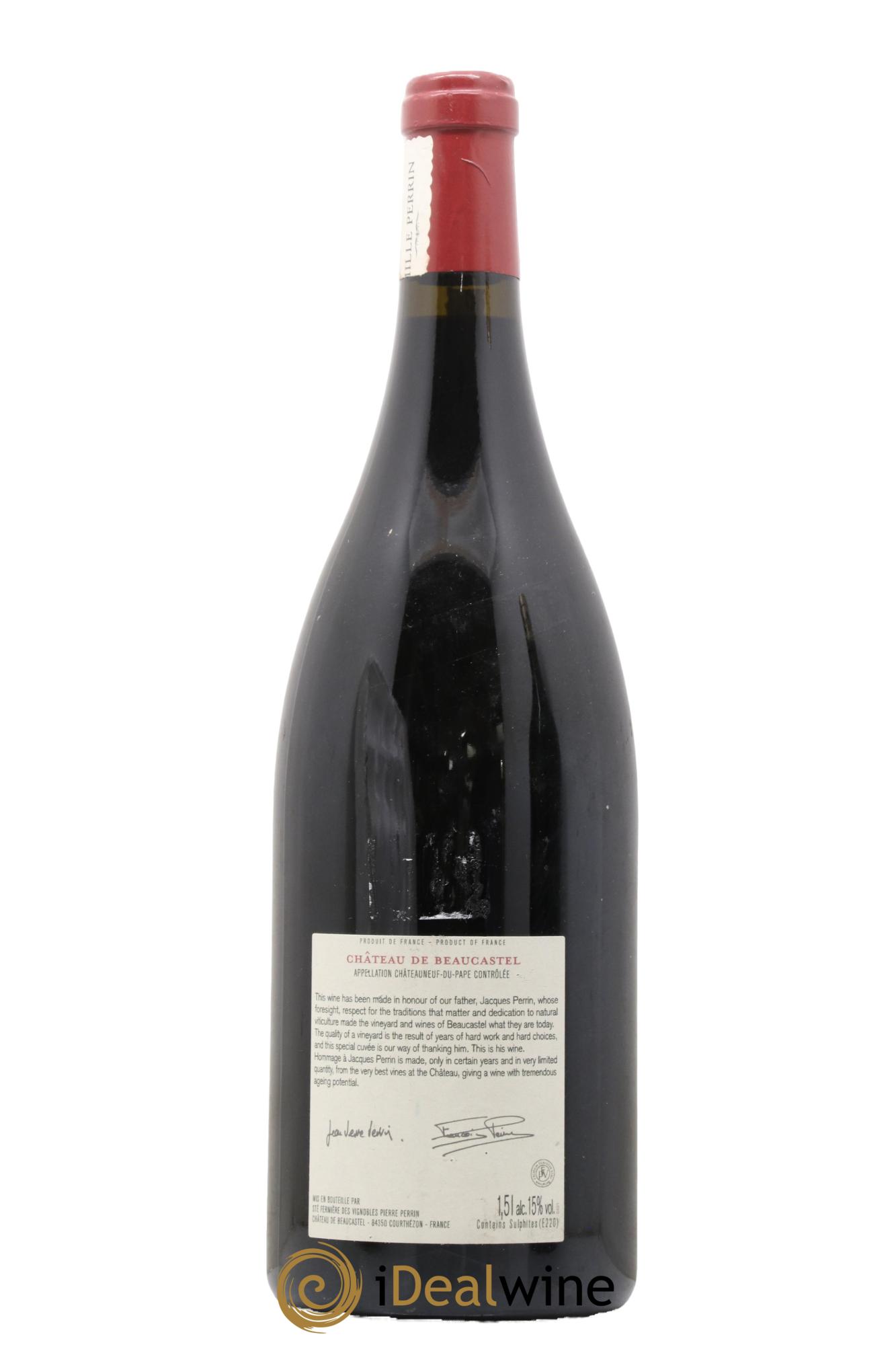 Châteauneuf-du-Pape Château de Beaucastel Hommage à Jacques Perrin Famille Perrin 2010 - Lot de 1 magnum - 1