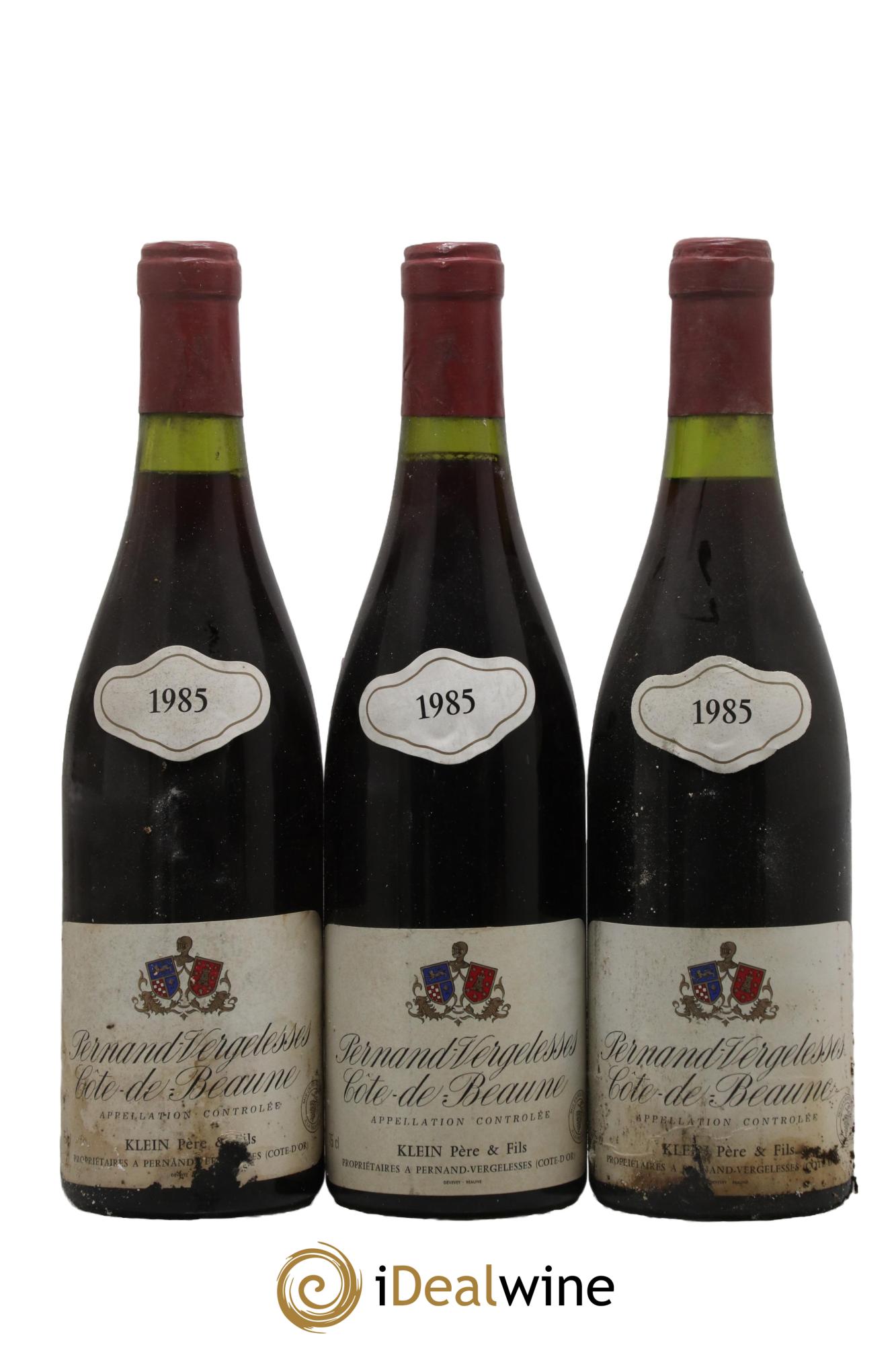 Pernand-Vergelesses Klein 1985 - Posten von 3 Flaschen - 0