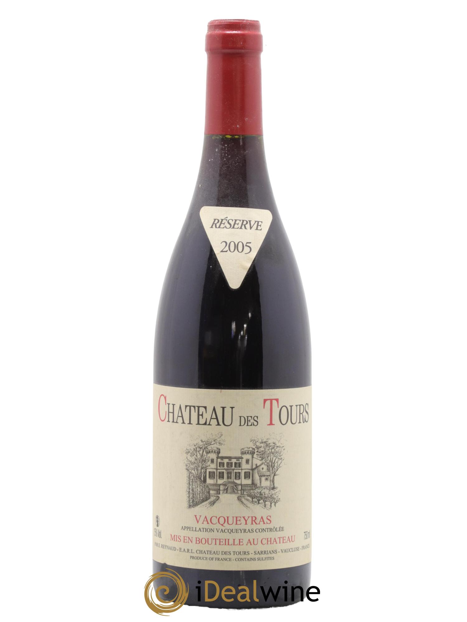 Vacqueyras Château des Tours Emmanuel Reynaud 2005 - Lot de 1 bouteille - 0