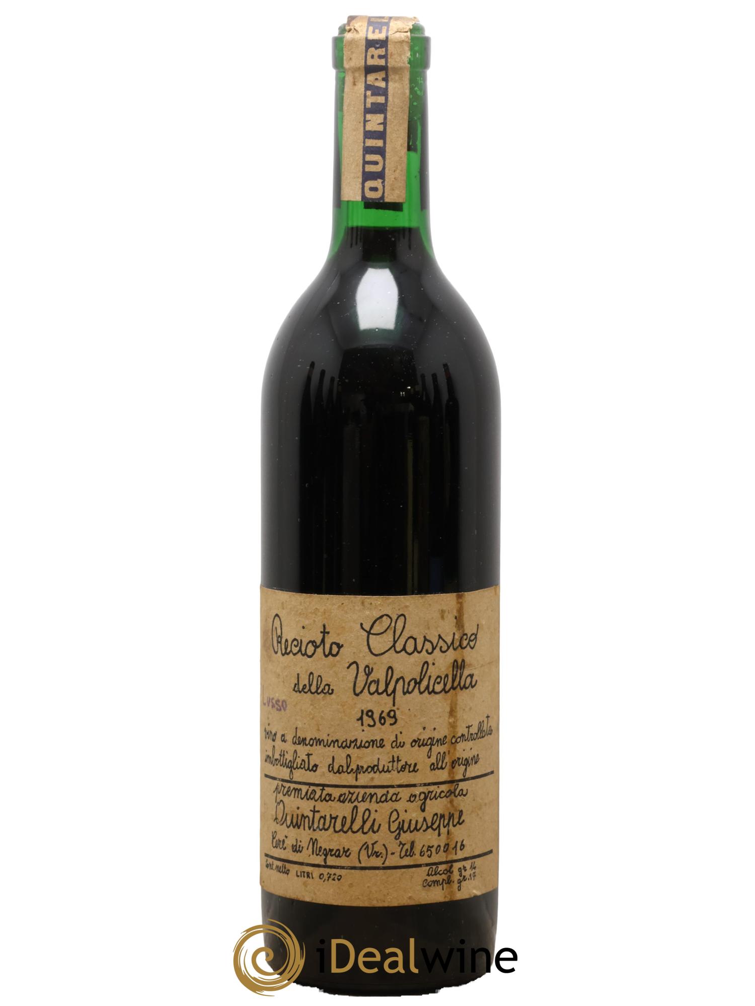 Recioto della Valpolicella Classico DOCG Giuseppe Quintarelli 1969 - Lotto di 1 bottiglia - 0