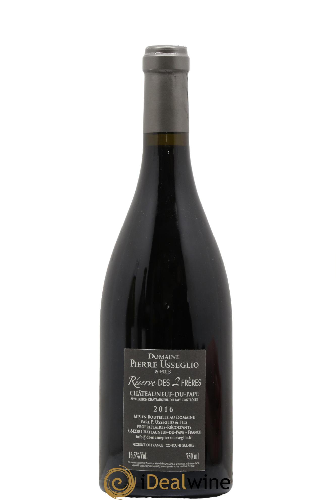 Châteauneuf-du-Pape Réserve des 2 frères Pierre Usseglio & Fils 2016 - Lot de 1 bouteille - 1