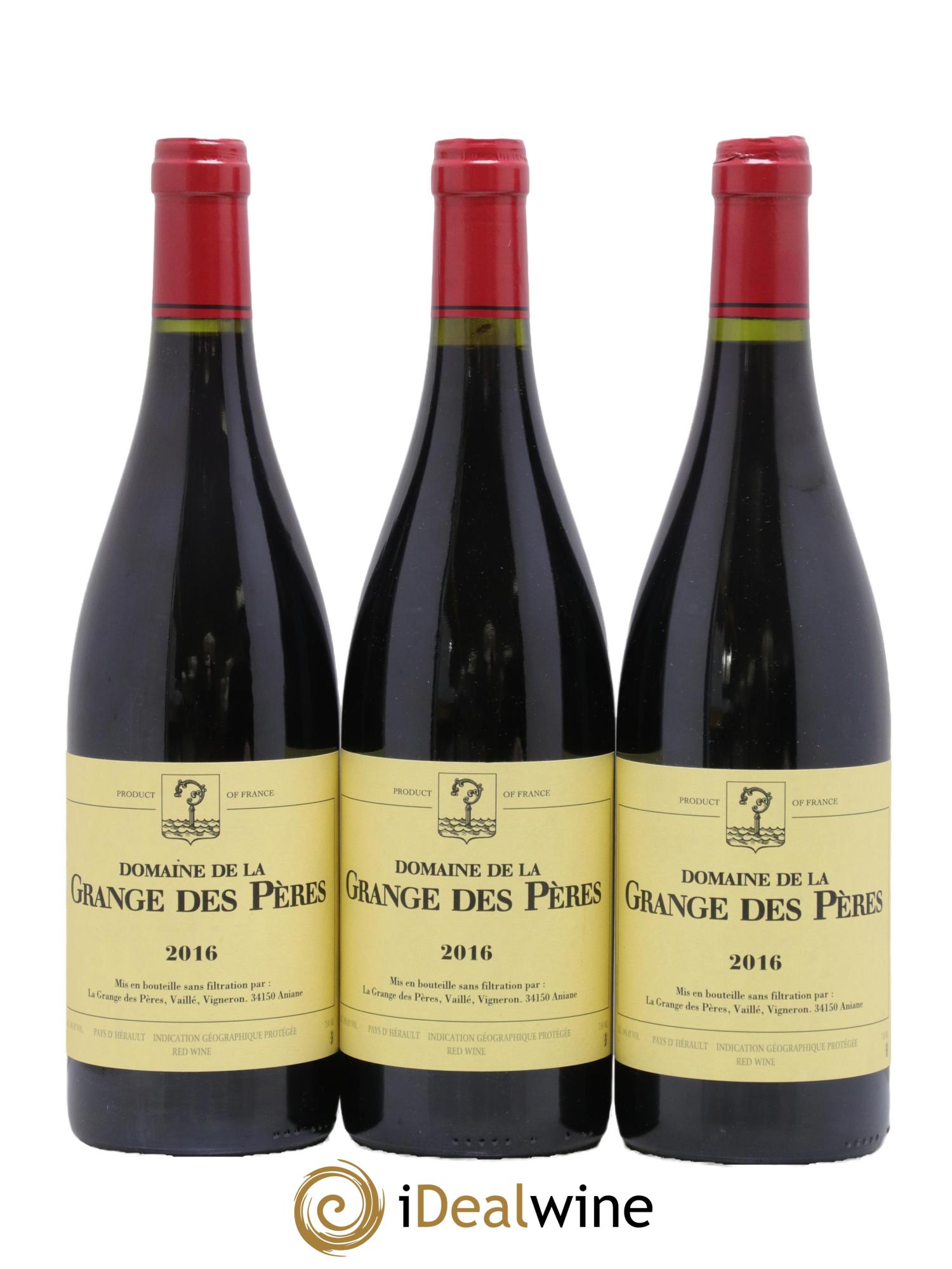 Pays d'Hérault Grange des Pères Laurent Vaillé 2016 - Lotto di 3 bottiglie - 0