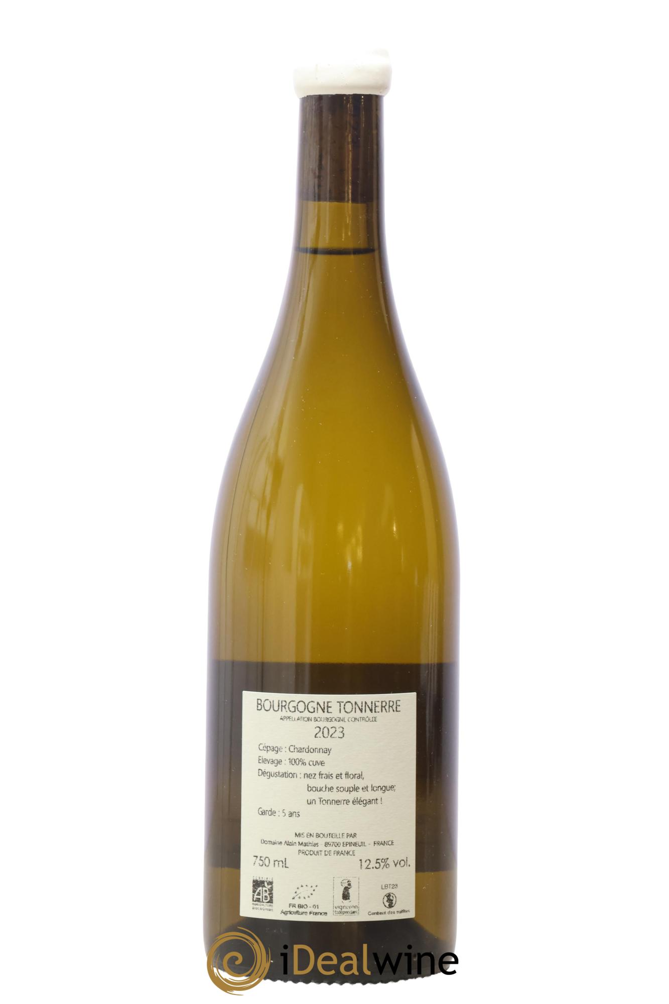 Bourgogne Tonnerre Domaine Alain Mathias 2023 - Lot de 1 bouteille - 1