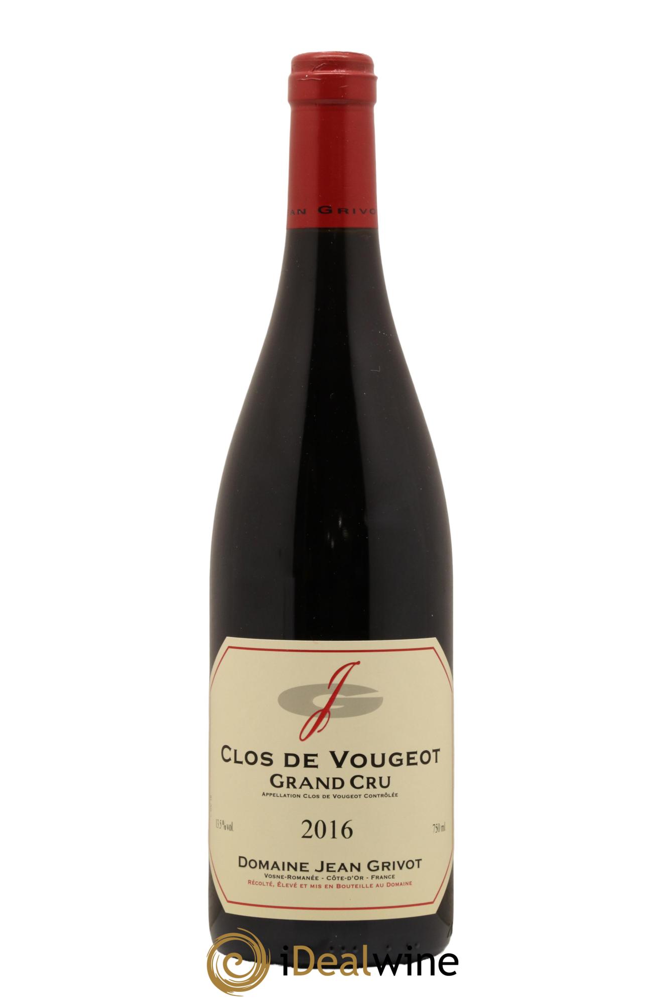 Clos de Vougeot Grand Cru Jean Grivot 2016 - Lot de 1 bouteille - 0