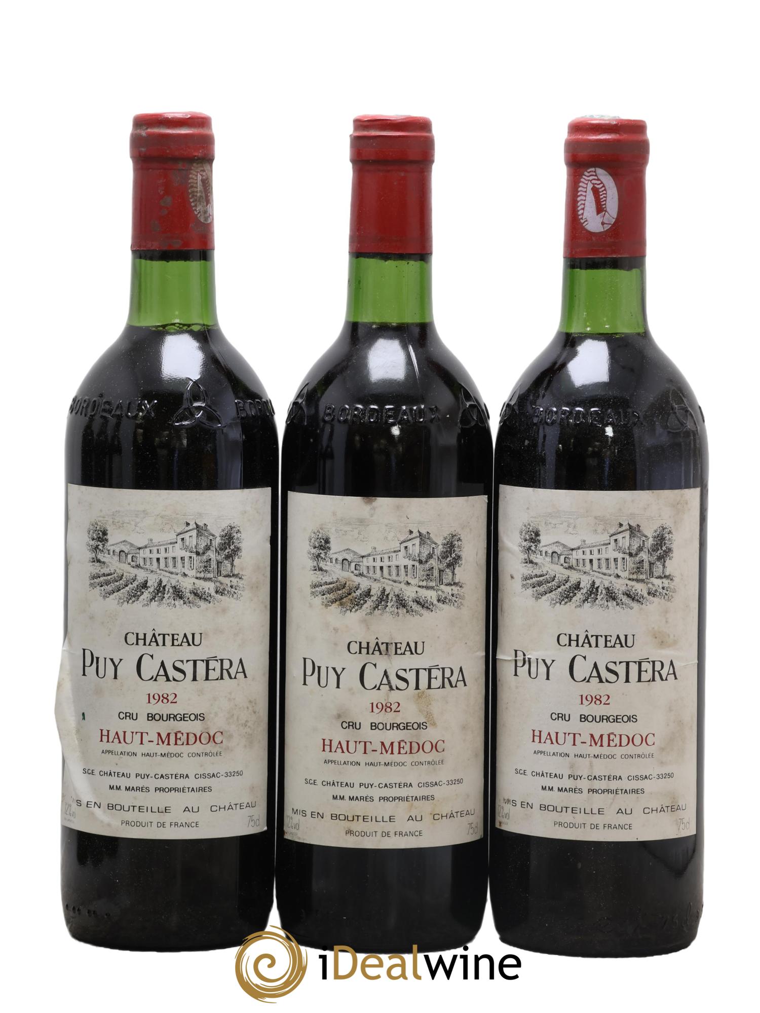 Château Puy Castera Cru Bourgeois 1982 - Lot of 3 bottles - 0