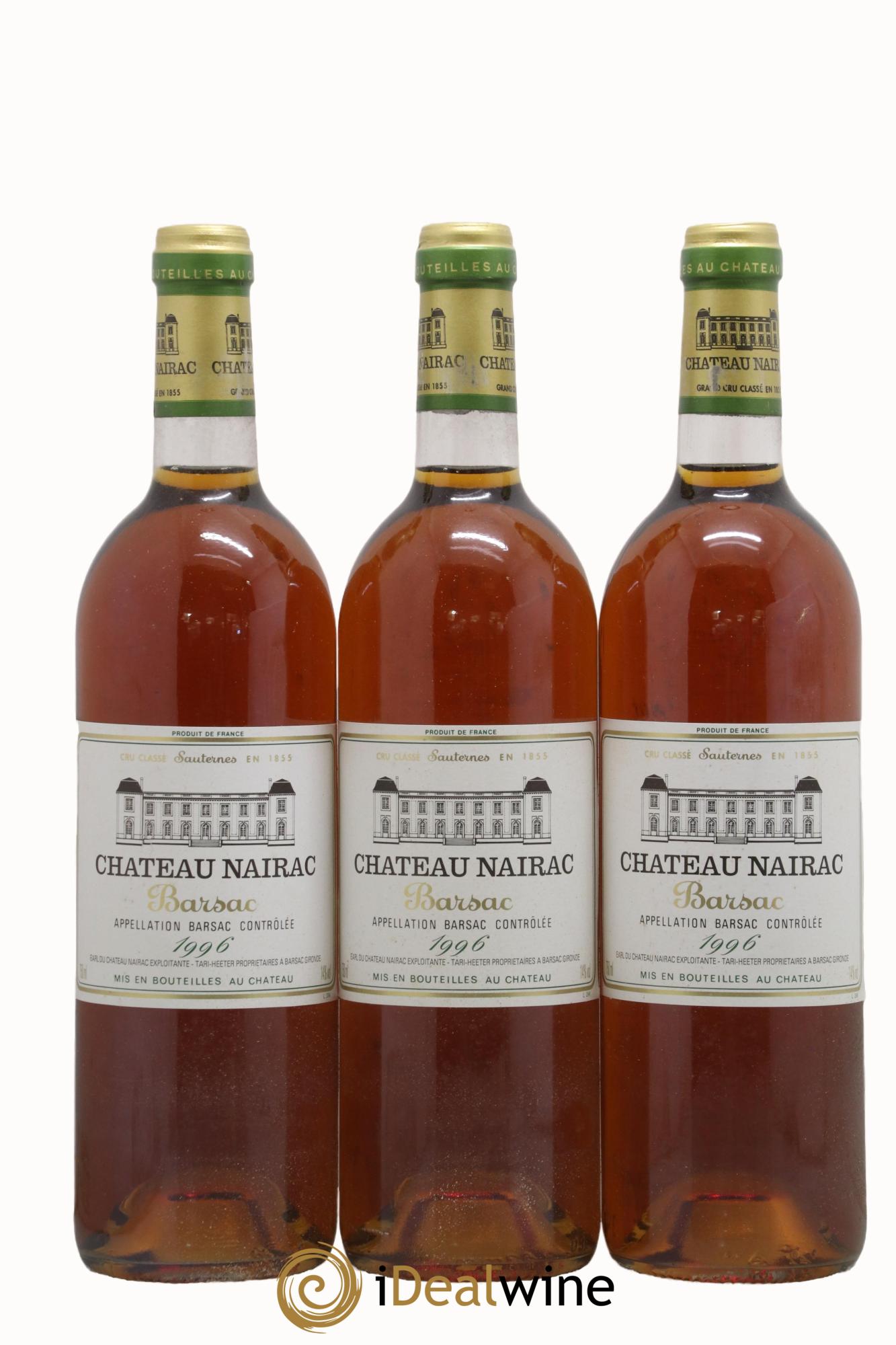Château Nairac 2ème Grand Cru Classé 1996 - Lot de 3 bouteilles - 0