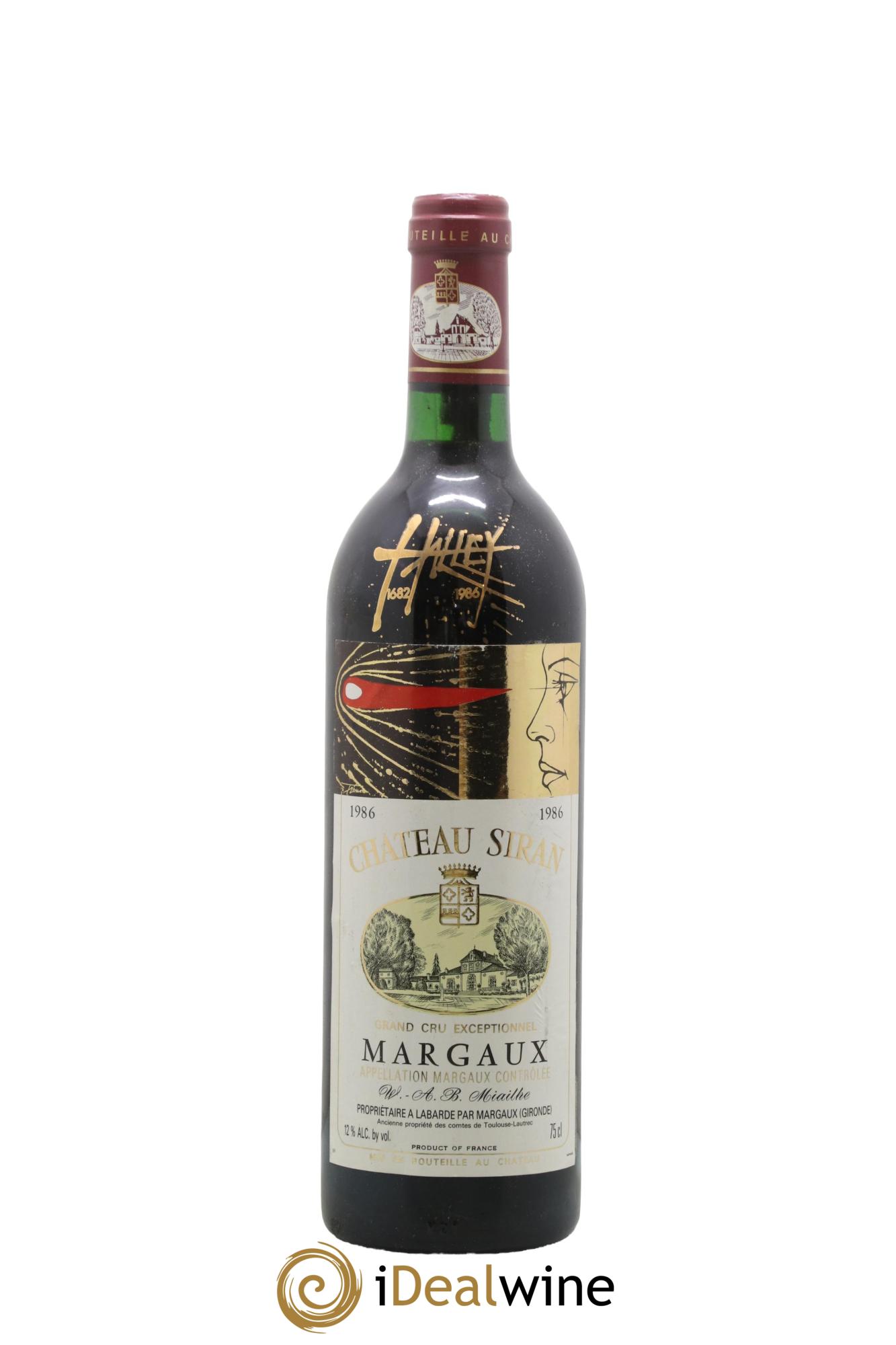 Château Siran 1986 - Lot de 1 bouteille - 0
