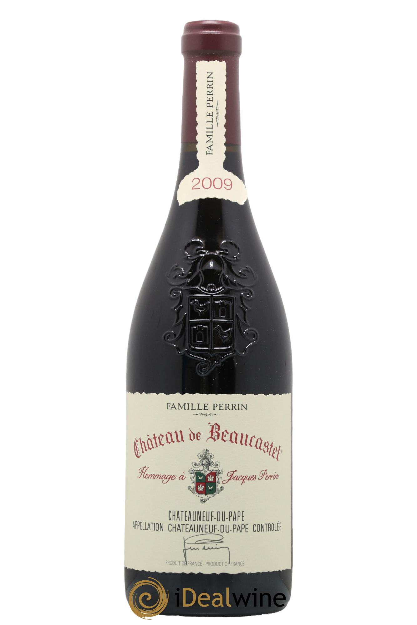 Châteauneuf-du-Pape Château de Beaucastel Hommage à Jacques Perrin Famille Perrin 2009 - Lot de 1 bouteille - 0