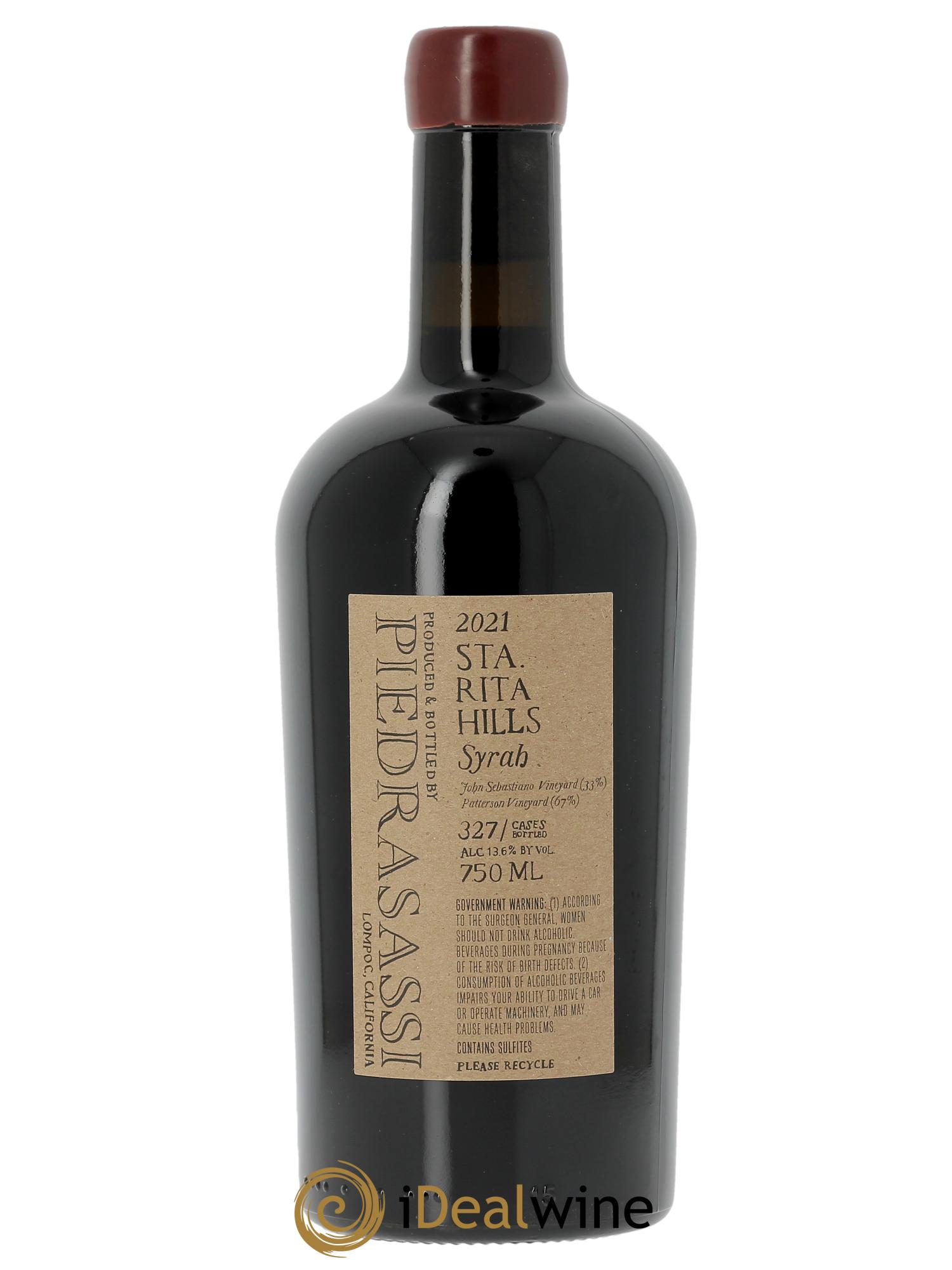 Santa Rita Hills Piedrasassi Syrah 2021 - Lot de 1 bouteille - 1
