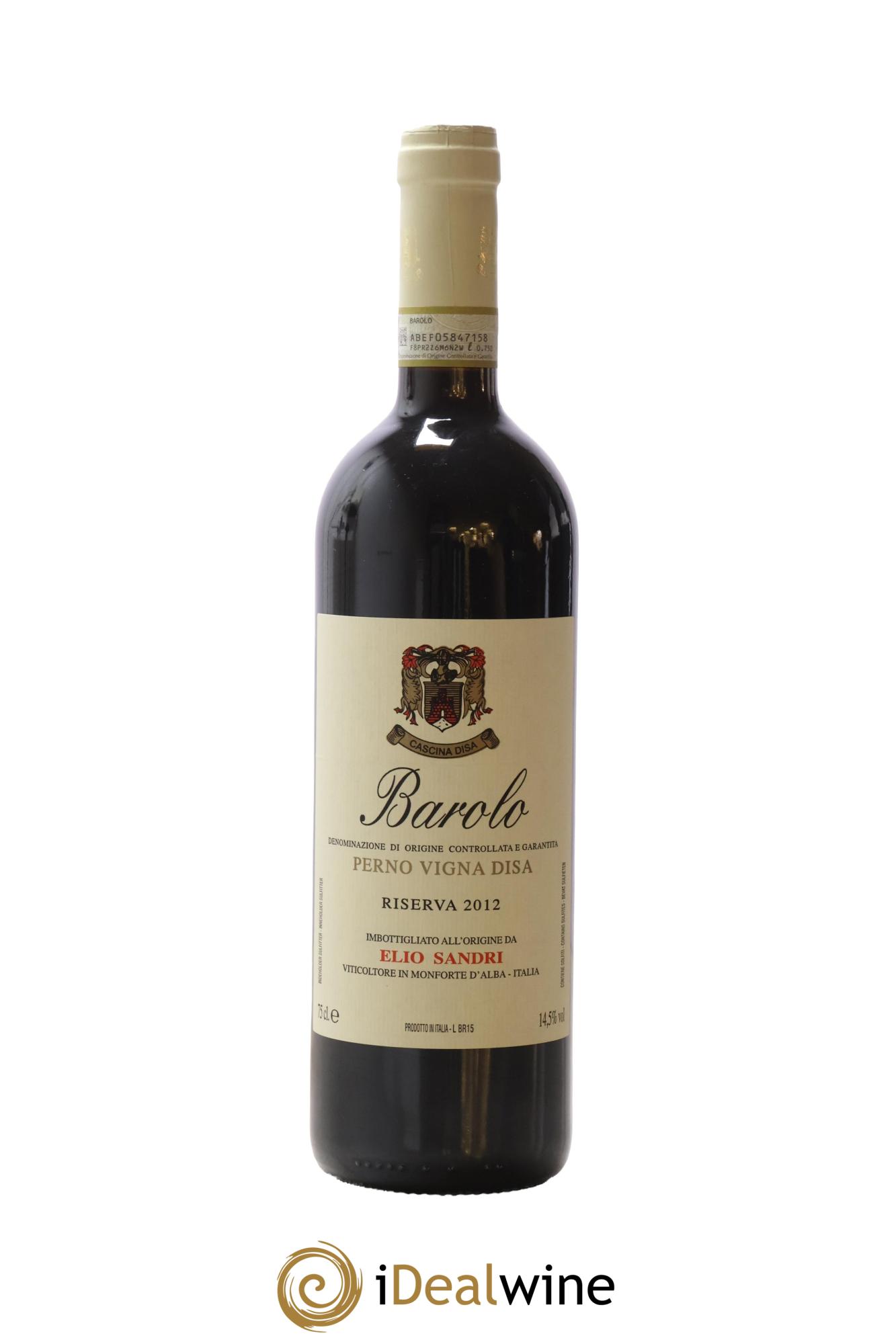 Barolo DOC Barolo Perno Vigna Disa Riserva Elio Sandri 2012 - Lot of 1 bottle - 0