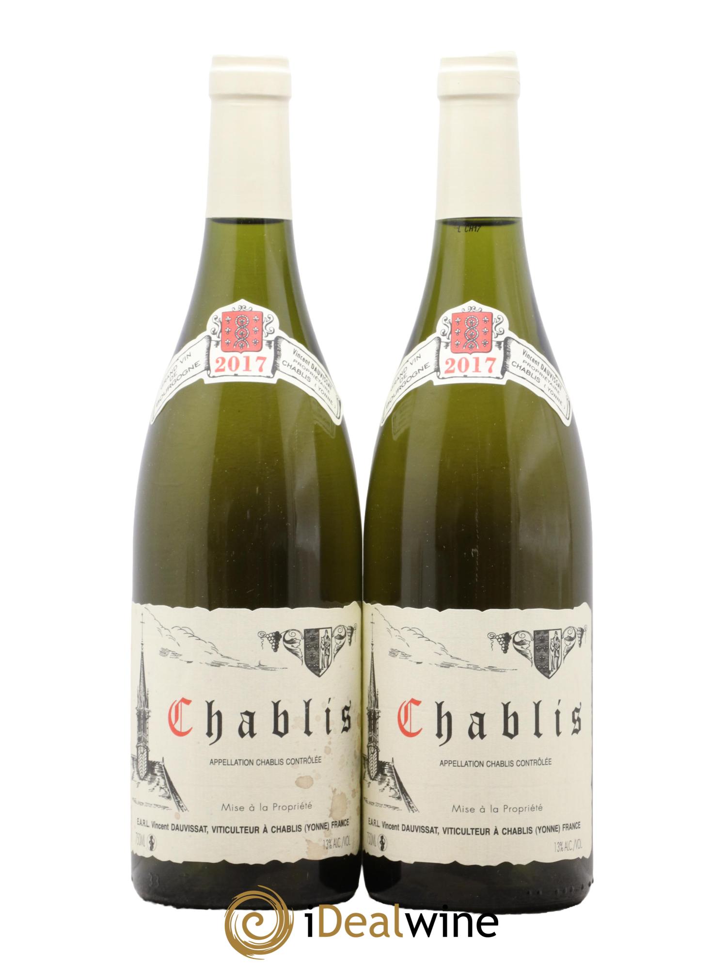 Chablis Vincent Dauvissat (Domaine) 2017 - Lot of 2 bottles - 0