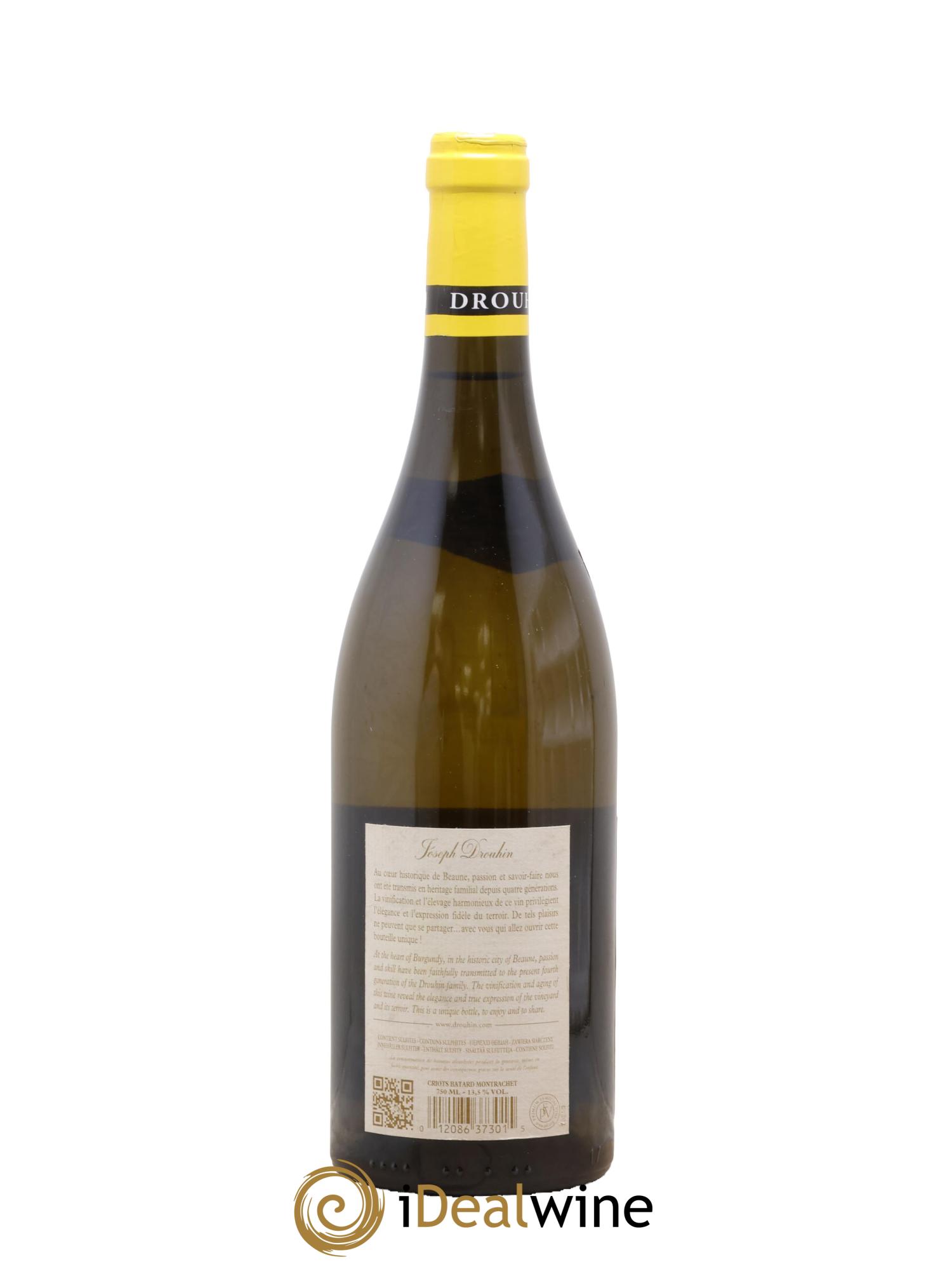 Criots-Bâtard-Montrachet Grand Cru Joseph Drouhin 2020 - Posten von 1 Flasche - 1