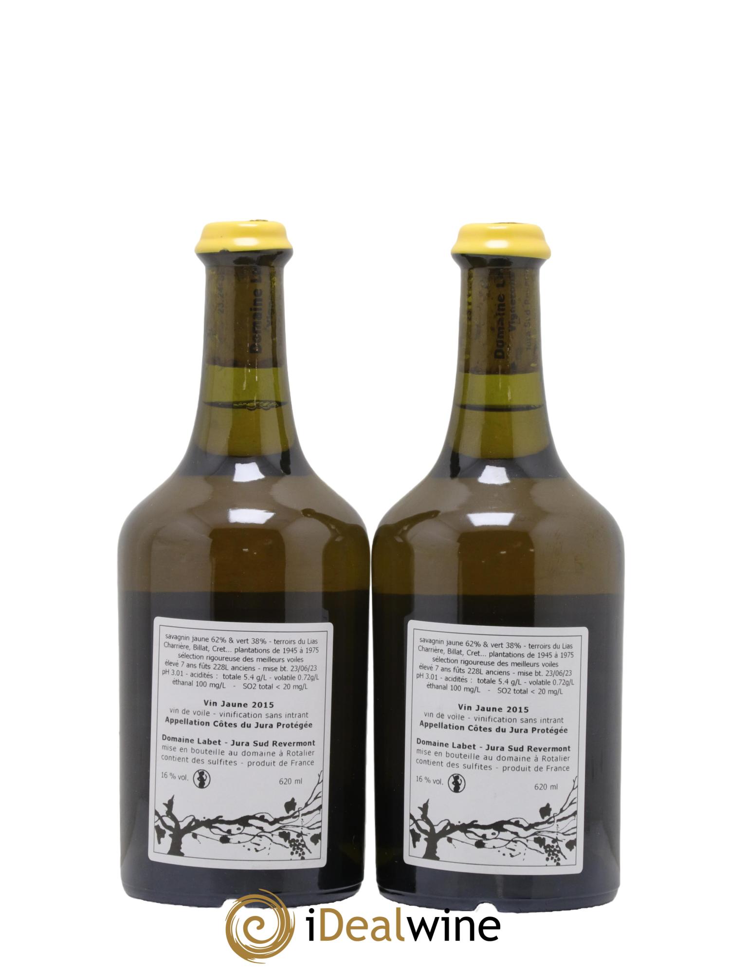 Côtes du Jura Vin Jaune Romain - Julien - Charline Labet 2015 - Lot de 2 clavelins - 1