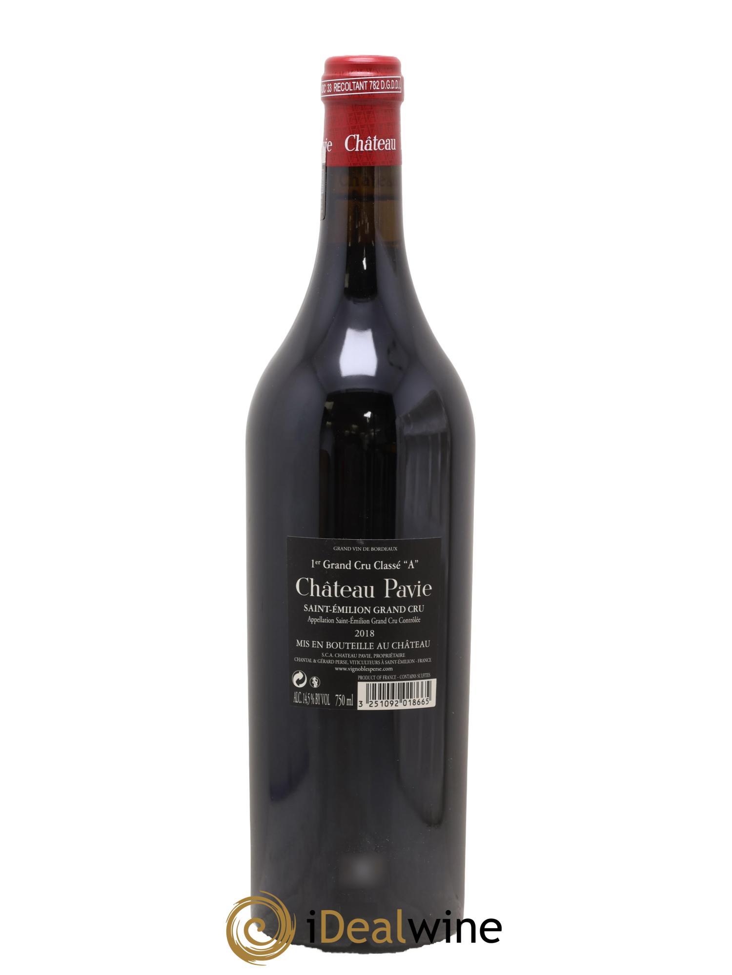Château Pavie 1er Grand Cru Classé A 2018 - Lotto di 1 bottiglia - 2