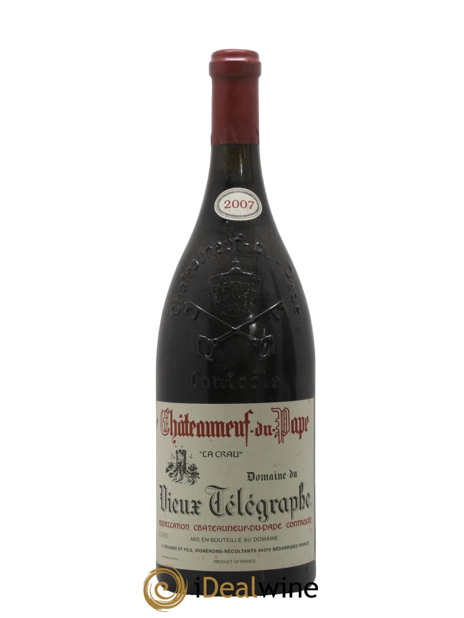 Châteauneuf-du-Pape Vieux Télégraphe (Domaine du) Vignobles Brunier 2007 - Lot de 1 magnum - 0