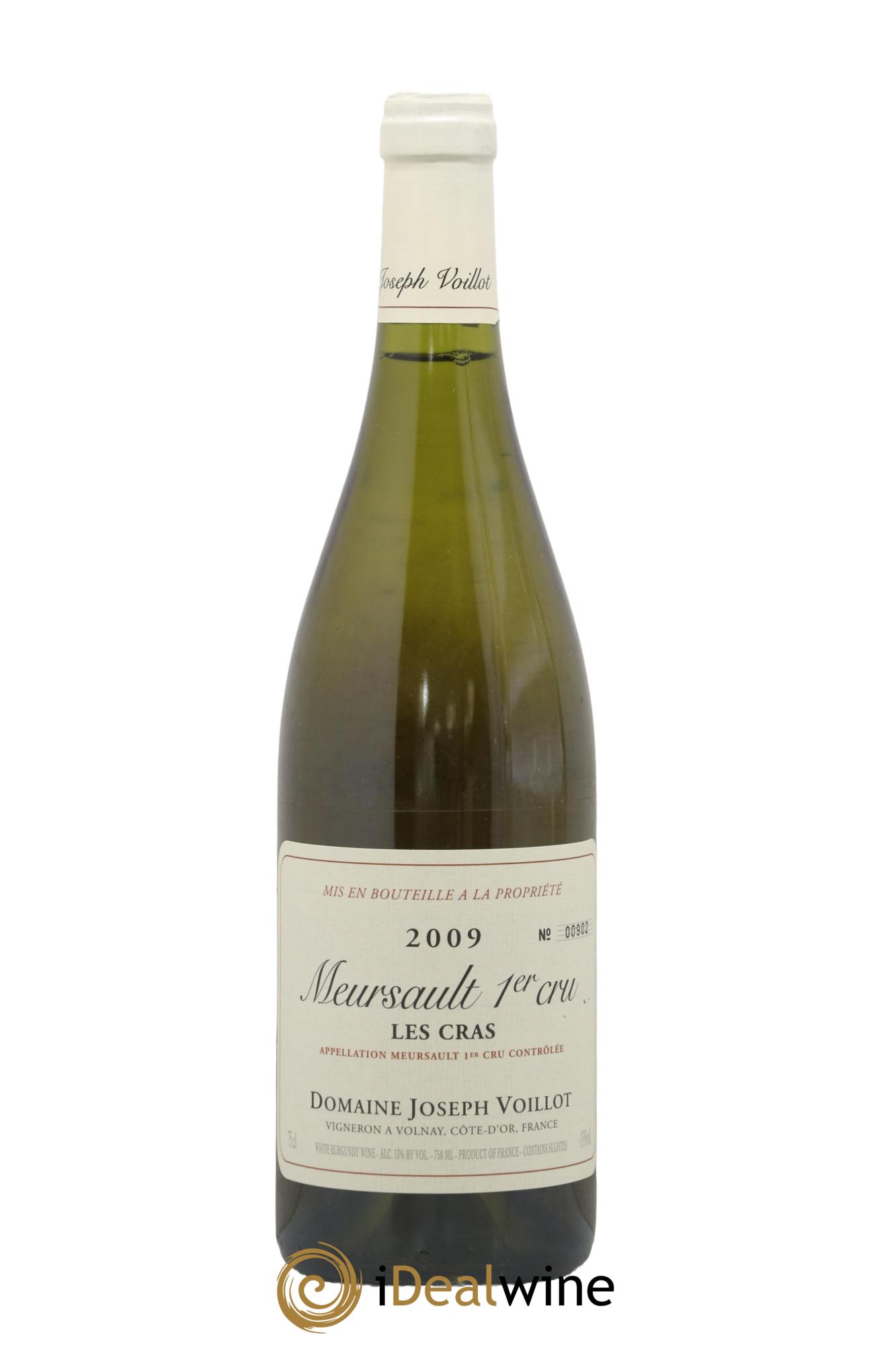 Meursault 1er Cru Les Cras Joseph Voillot (Domaine) 2009 - Lot de 1 bouteille - 0
