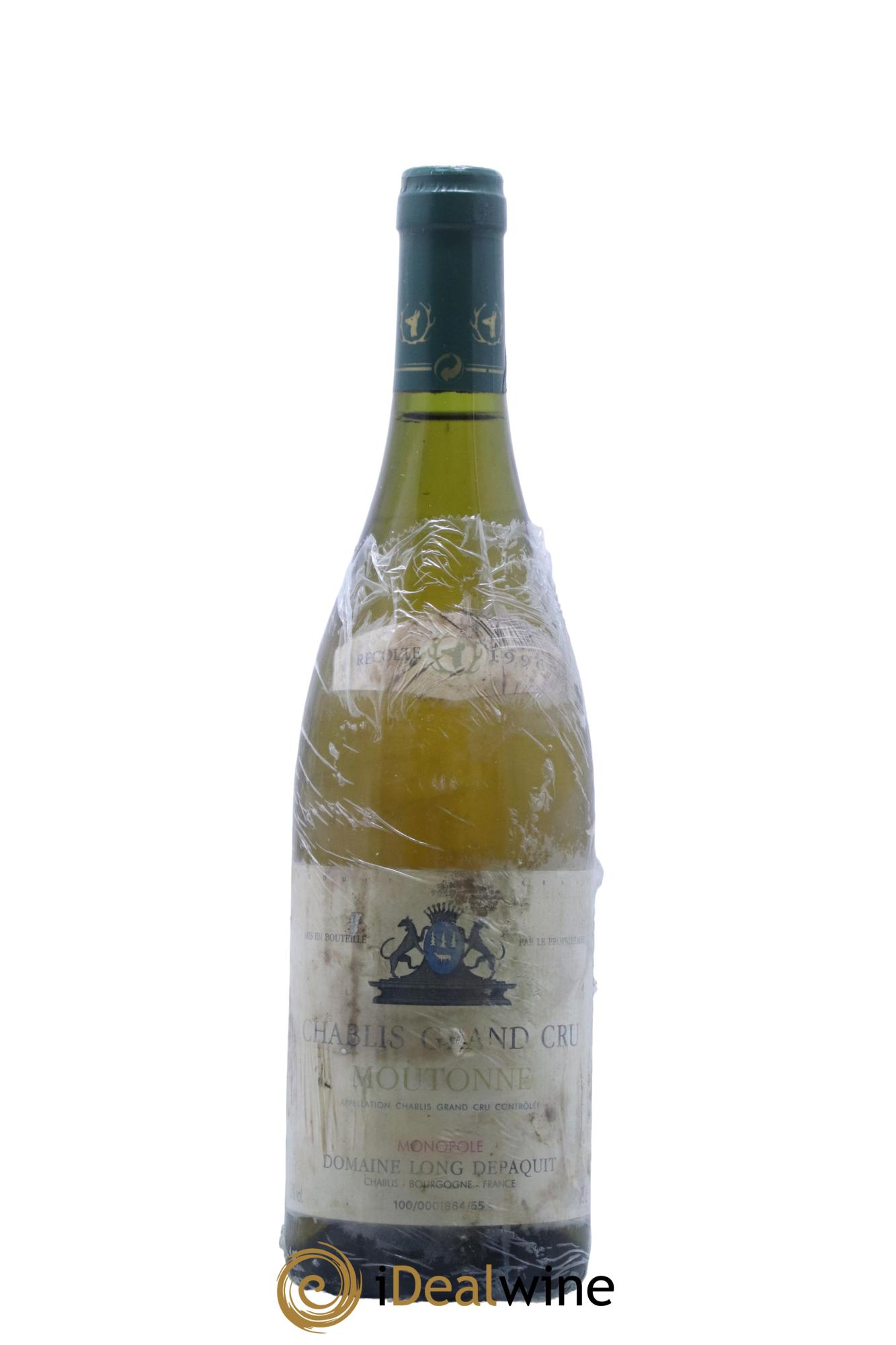 Chablis Grand Cru Moutonne Long Depaquit - Albert Bichot (Domaine) 1996 - Lot de 1 bouteille - 0