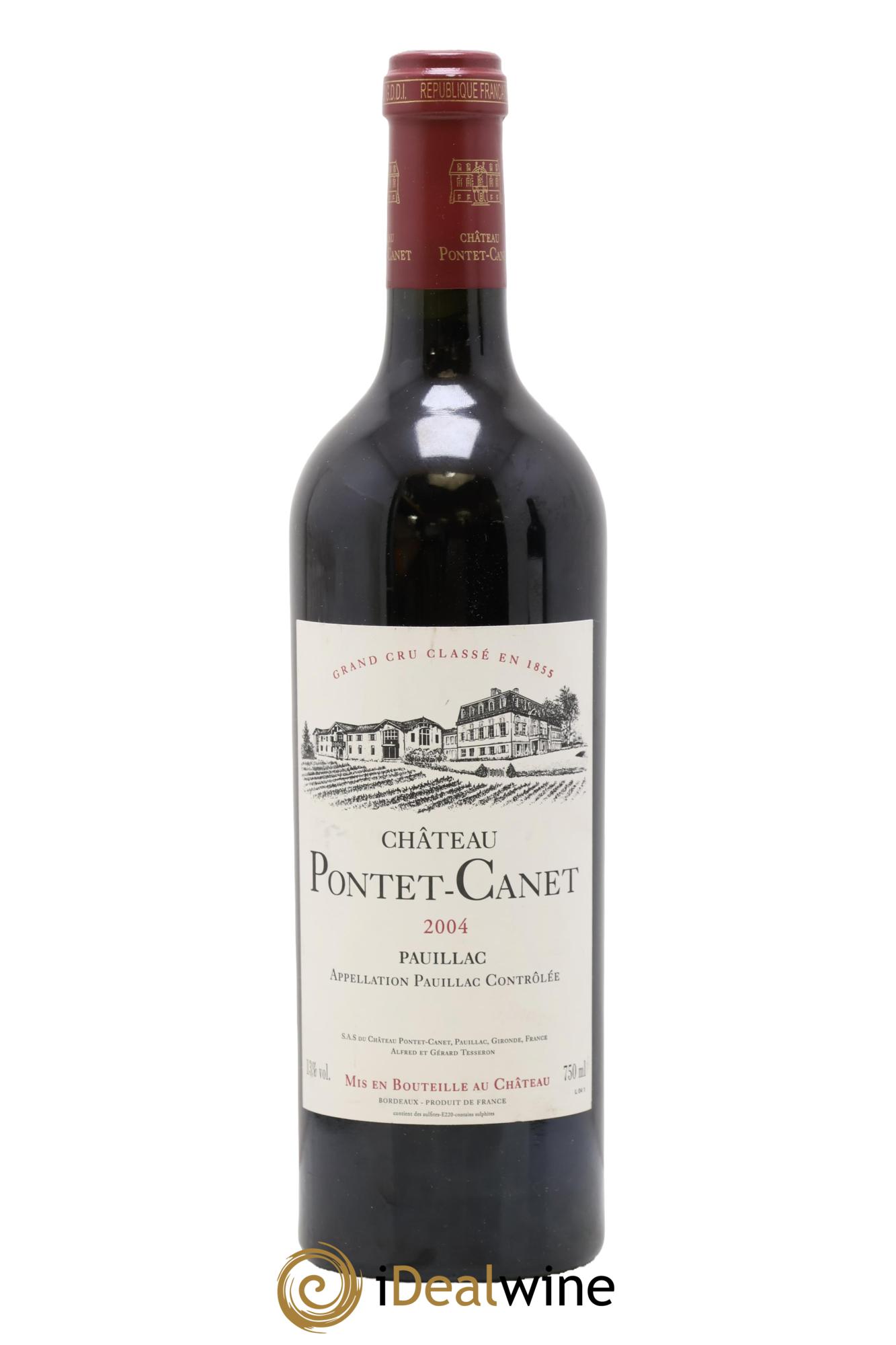 Château Pontet Canet 5ème Grand Cru Classé 2004 - Lot de 1 bouteille - 0