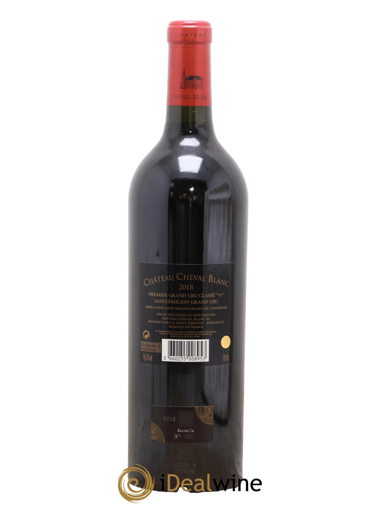 Château Cheval Blanc 1er Grand Cru Classé A 2018 - Lot de 1 bouteille - 1