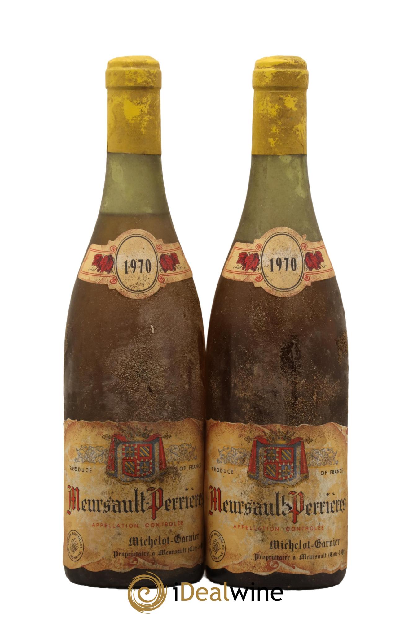Meursault 1er Cru Perrieres Michelot Garnier 1970 - Lot de 2 bouteilles - 0