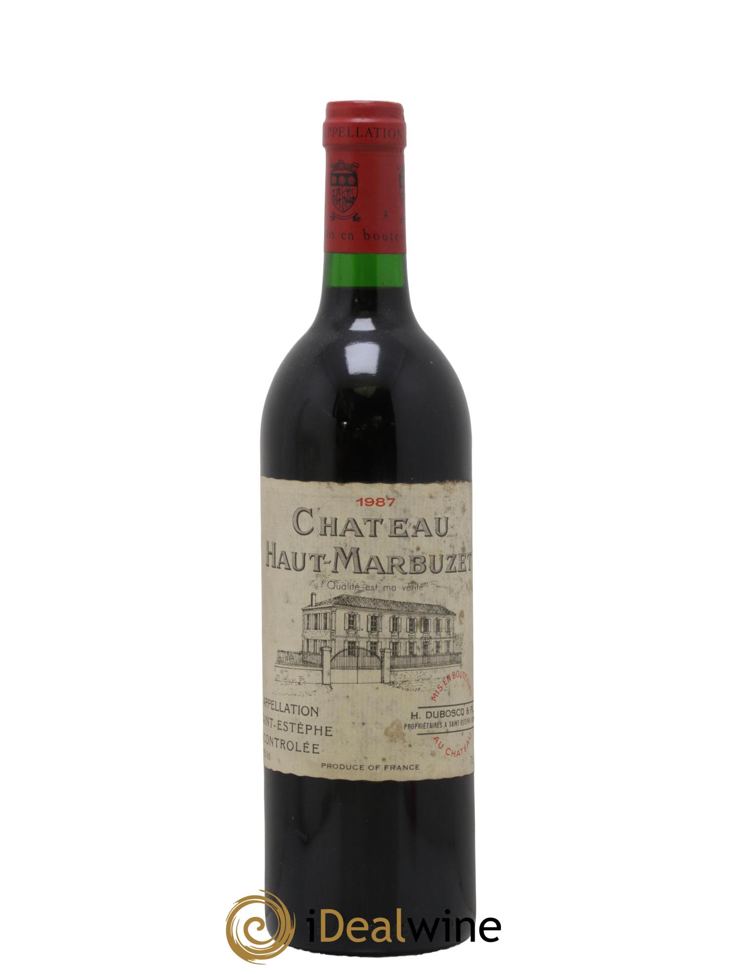Château Haut Marbuzet 1987 - Lot de 1 bouteille - 0