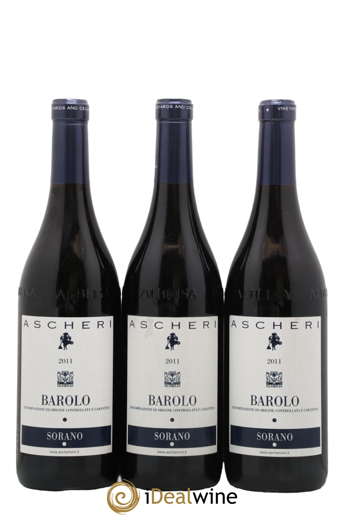 Barolo Sorano Ascheri 2011 - Lot de 3 bouteilles - 0