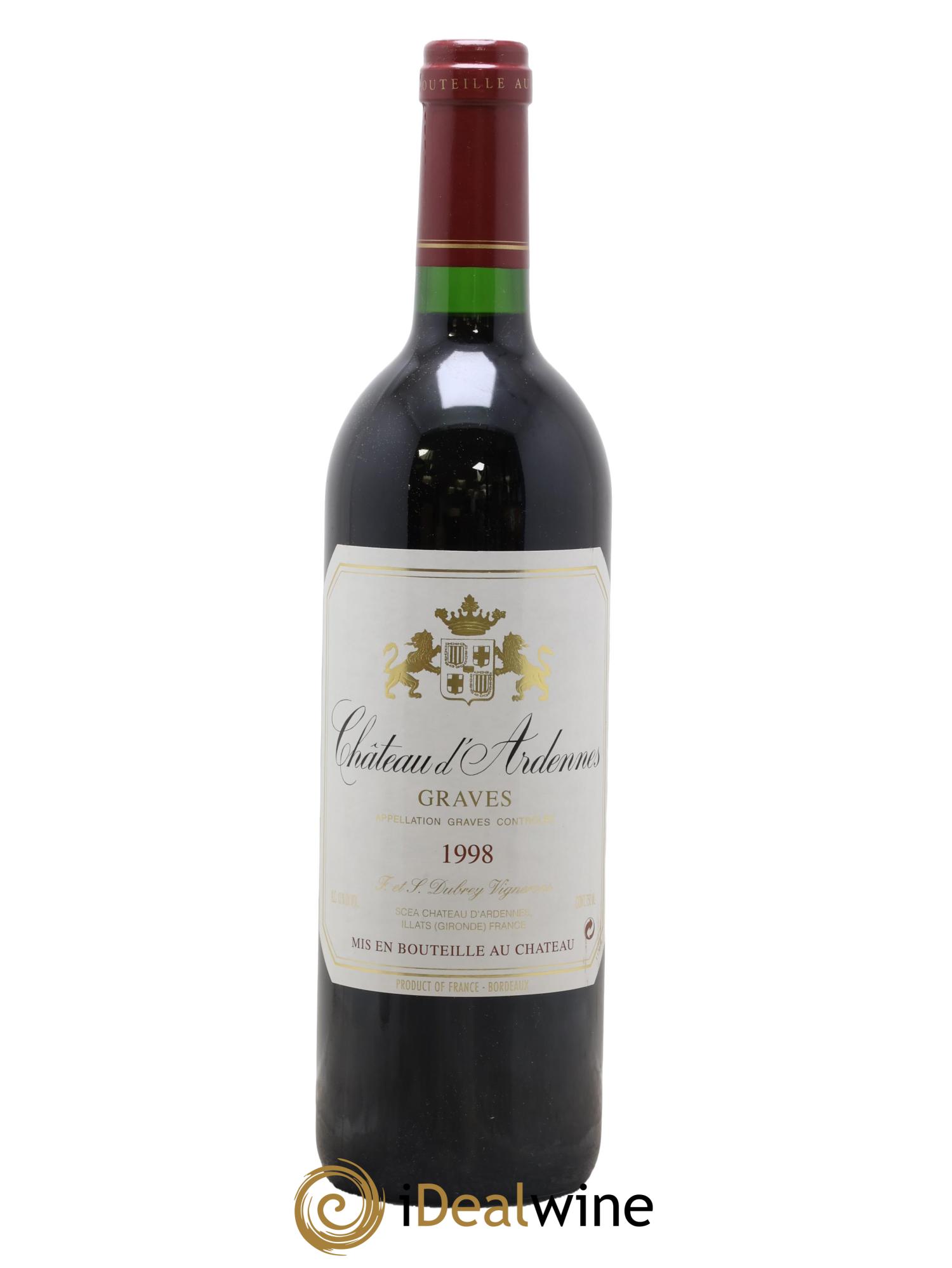 Graves Château d'Ardennes 1998 - Posten von 1 Flasche - 0