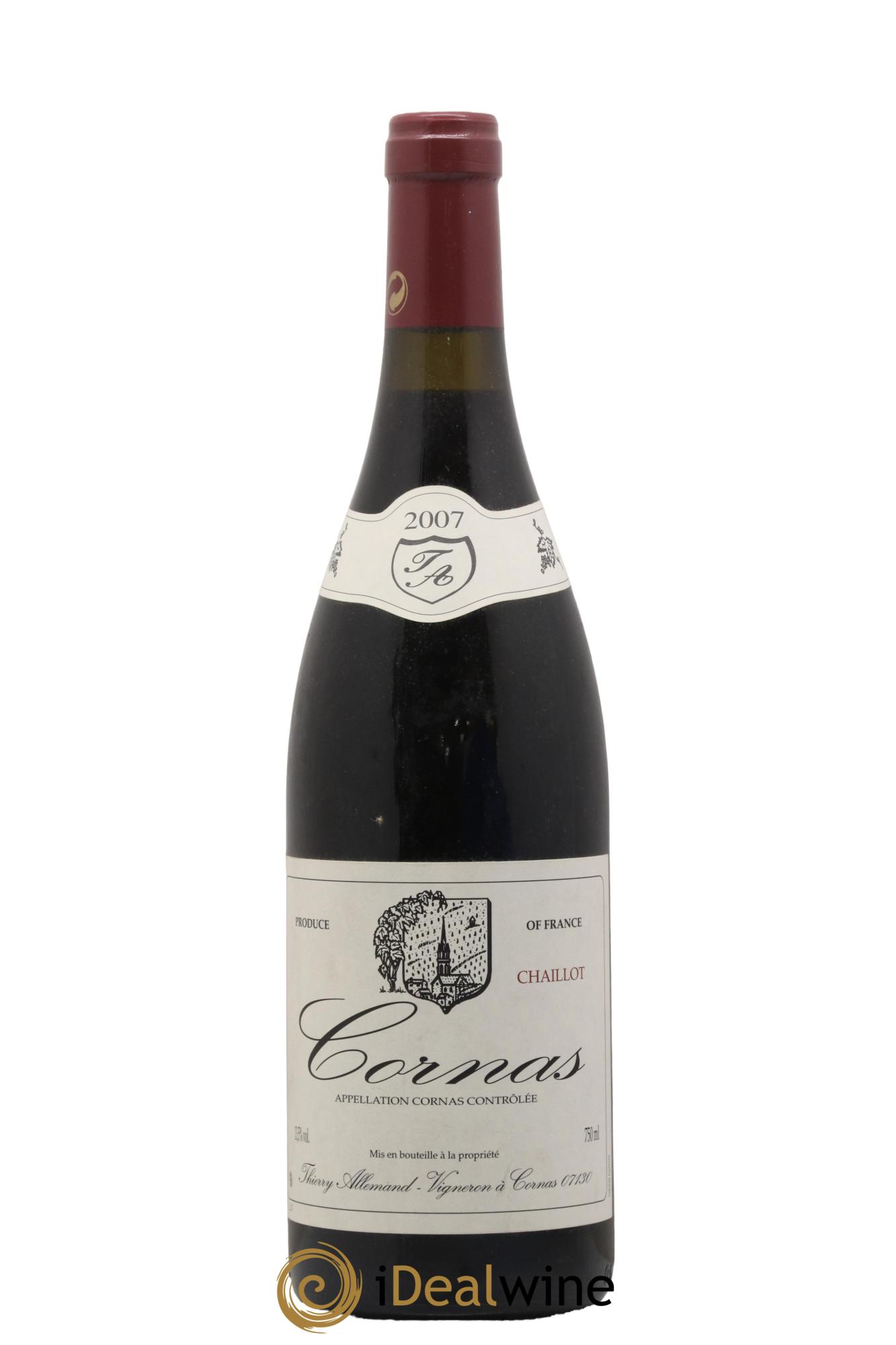 Cornas Chaillot Thierry Allemand 2007 - Lot of 1 bottle - 0