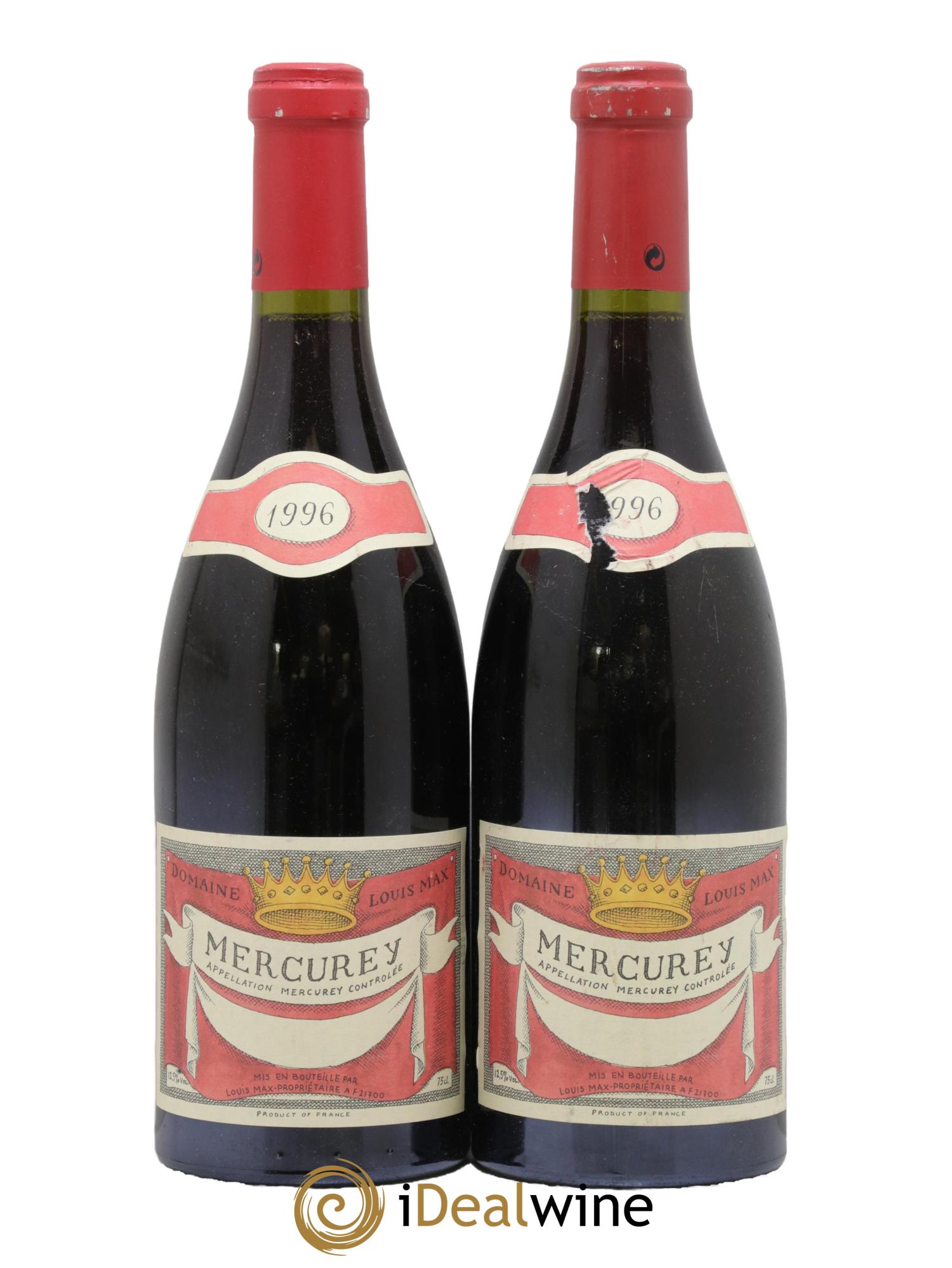 Mercurey Louis Max 1996 - Lot de 2 bouteilles - 0