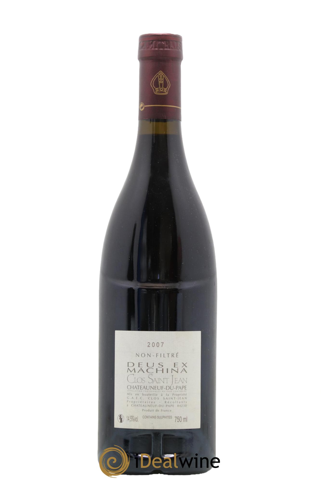 Châteauneuf-du-Pape Clos Saint-Jean Deus Ex Machina Pascal et Vincent Maurel 2007 - Lot de 1 bouteille - 1