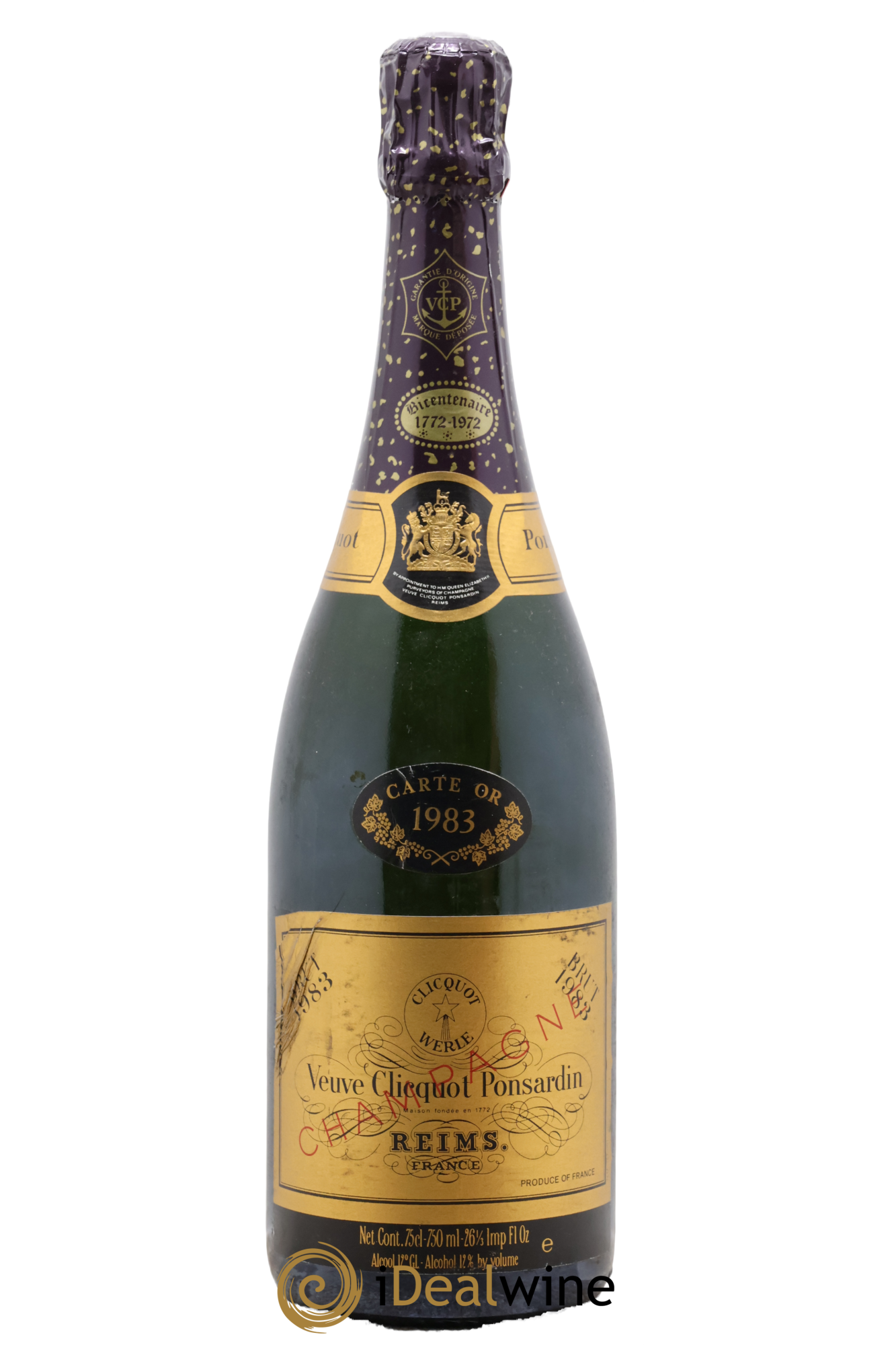 Brut Millésimé Veuve Clicquot 1983 - Lot of 1 bottle - 0