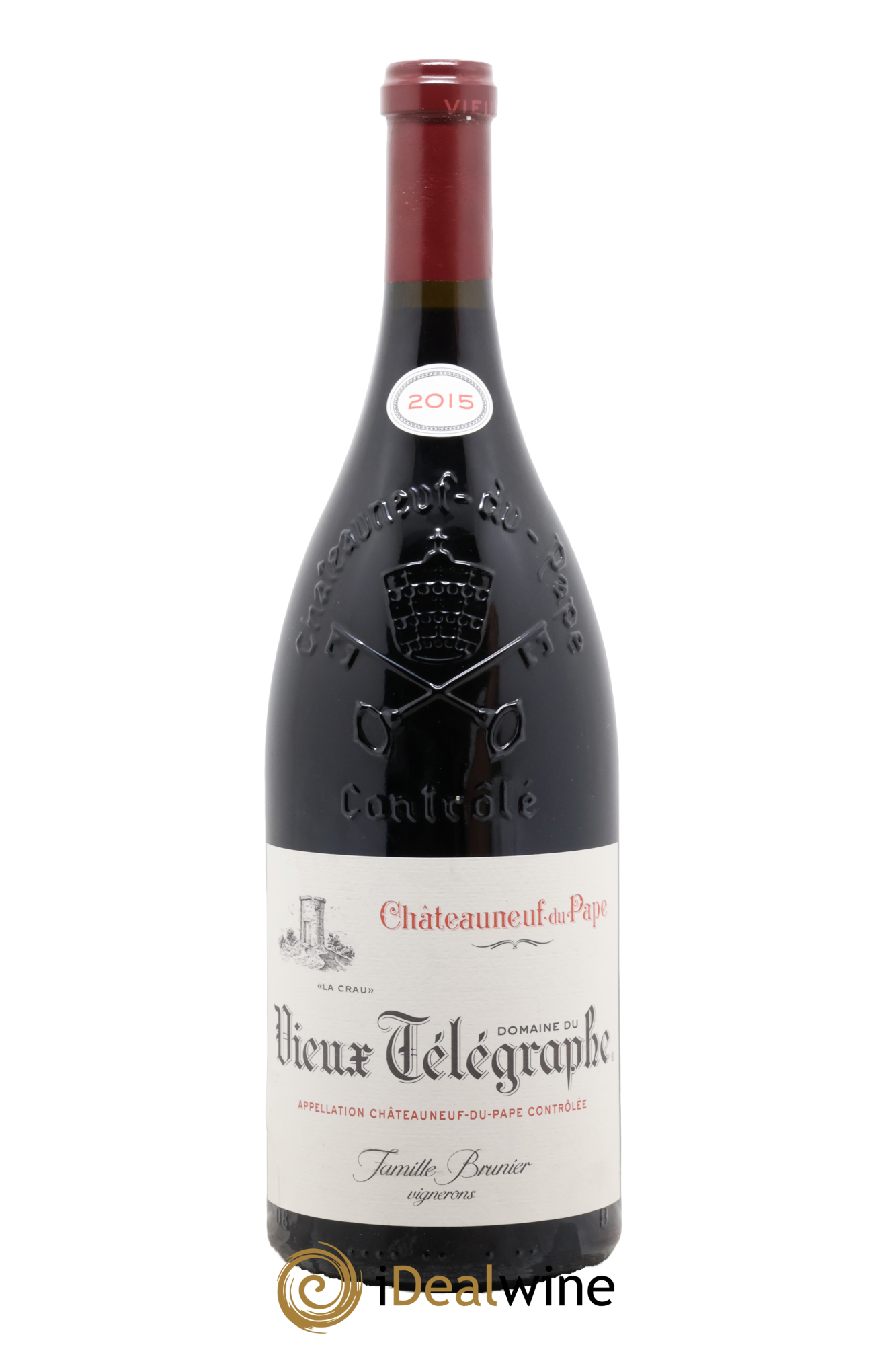 Châteauneuf-du-Pape Vieux Télégraphe (Domaine du) Vignobles Brunier 2015 - Lot of 1 magnum - 0