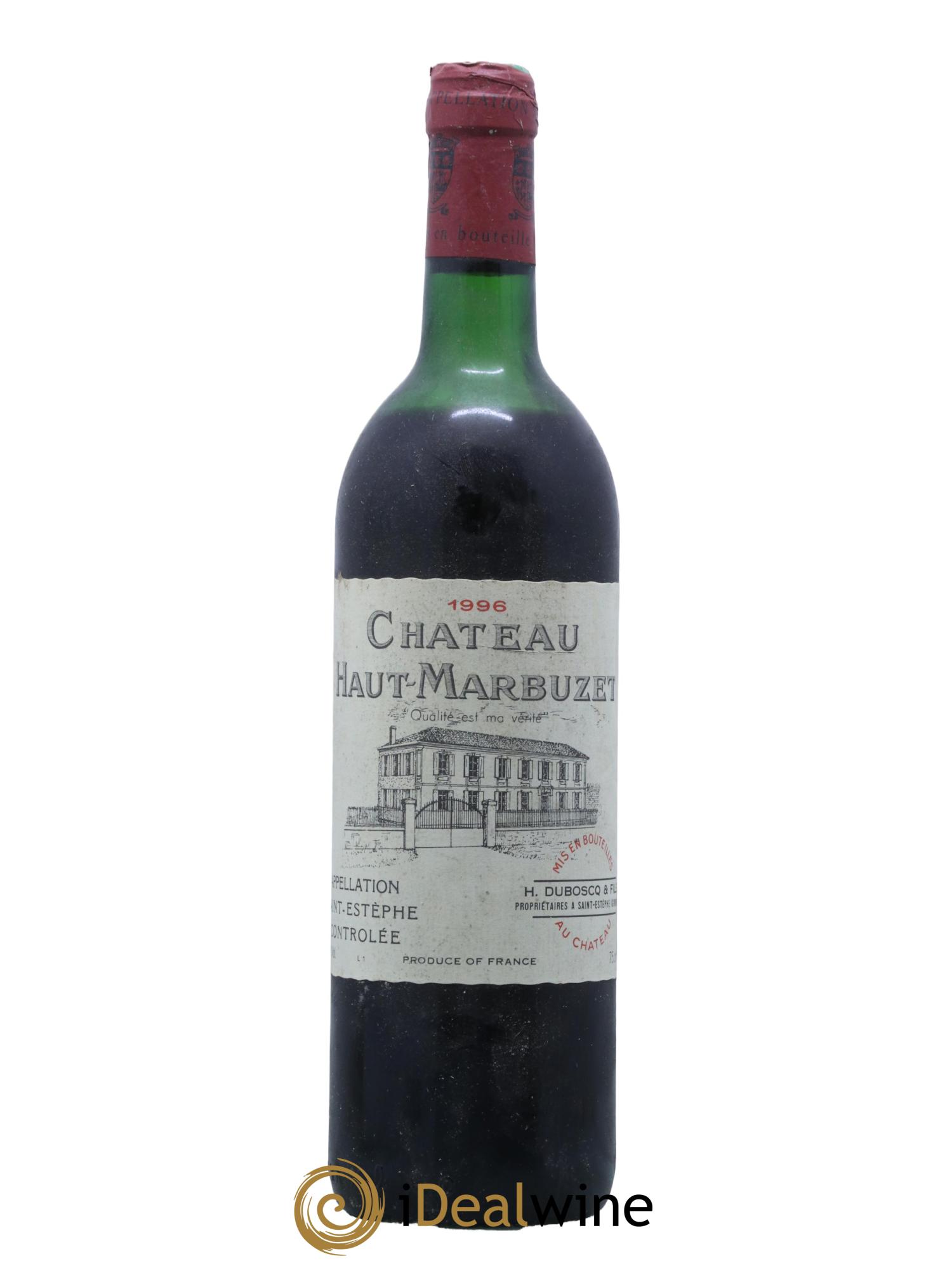 Château Haut Marbuzet 1996 - Lot de 1 bouteille - 0
