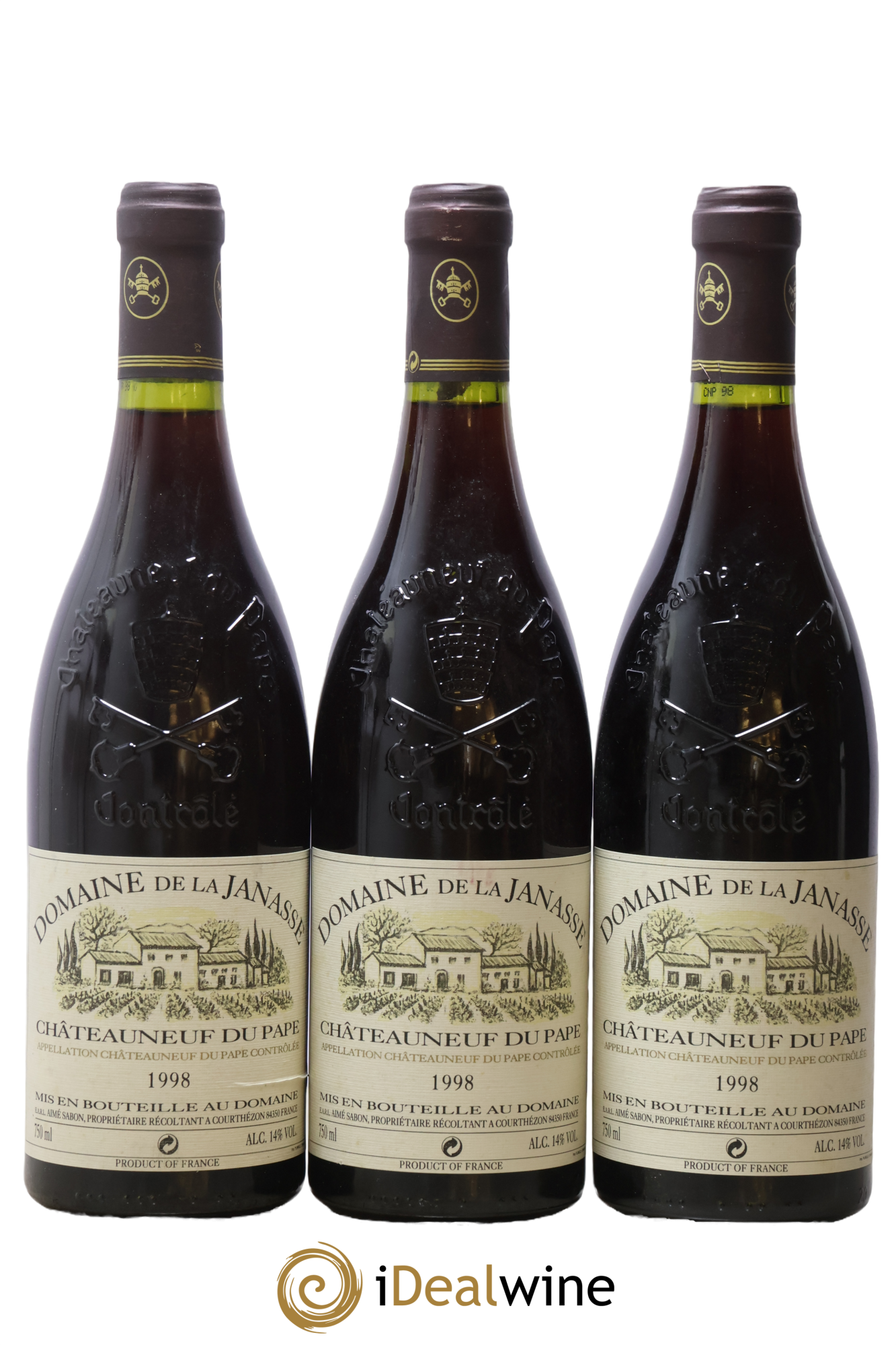 Châteauneuf-du-Pape La Janasse (Domaine de) 1998 - Lotto di 3 bottiglie - 0