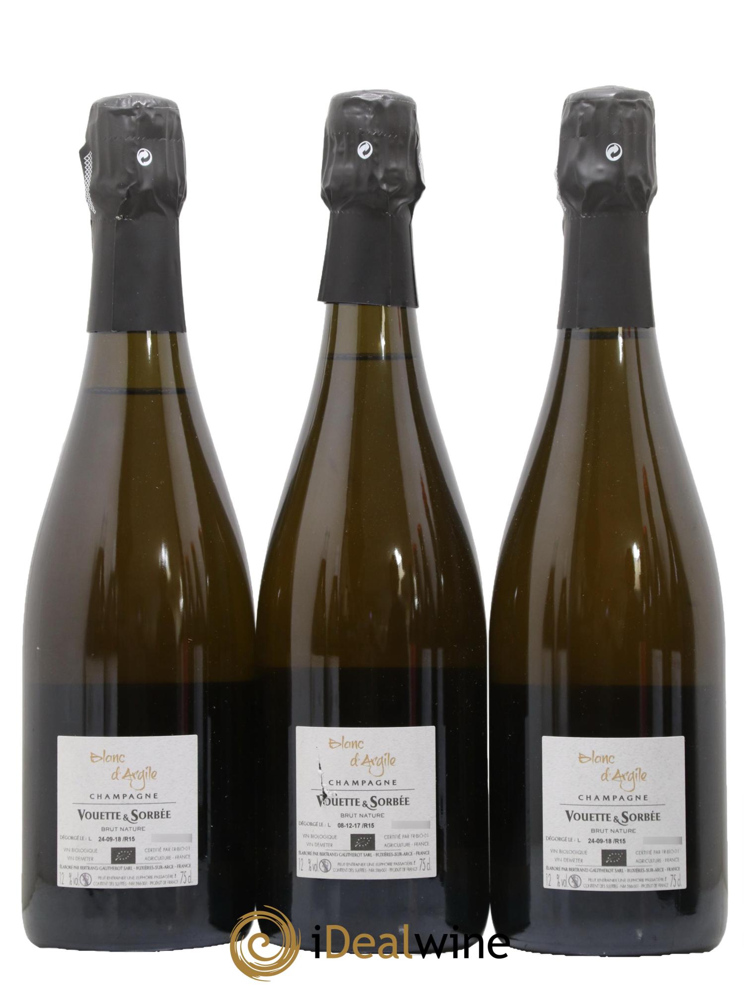 Blanc d'Argile Vouette et Sorbée 2015 - Lot de 3 bouteilles - 1