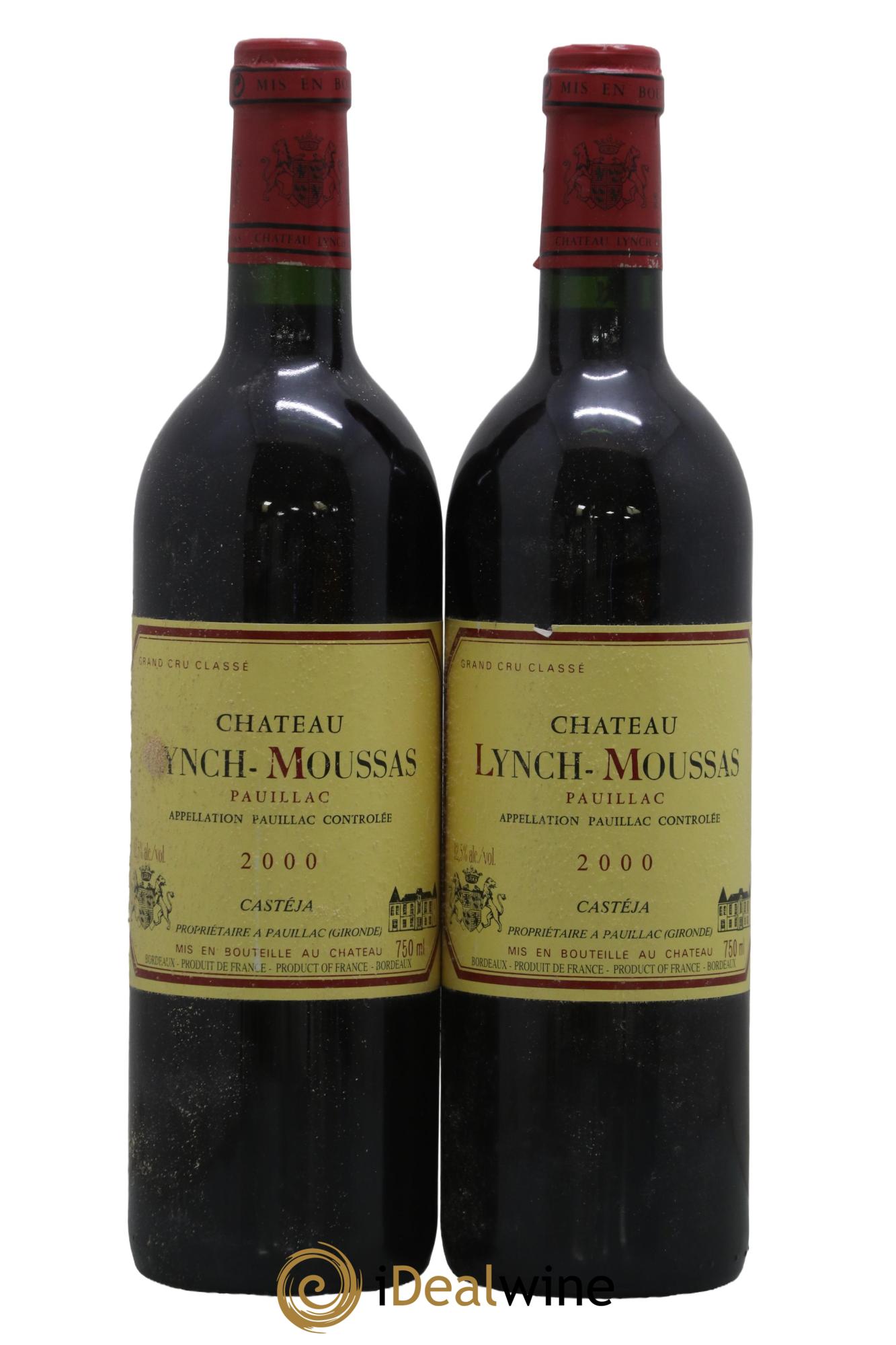 Château Lynch Moussas 5ème Grand Cru Classé 2000 - Lot of 2 bottles - 0