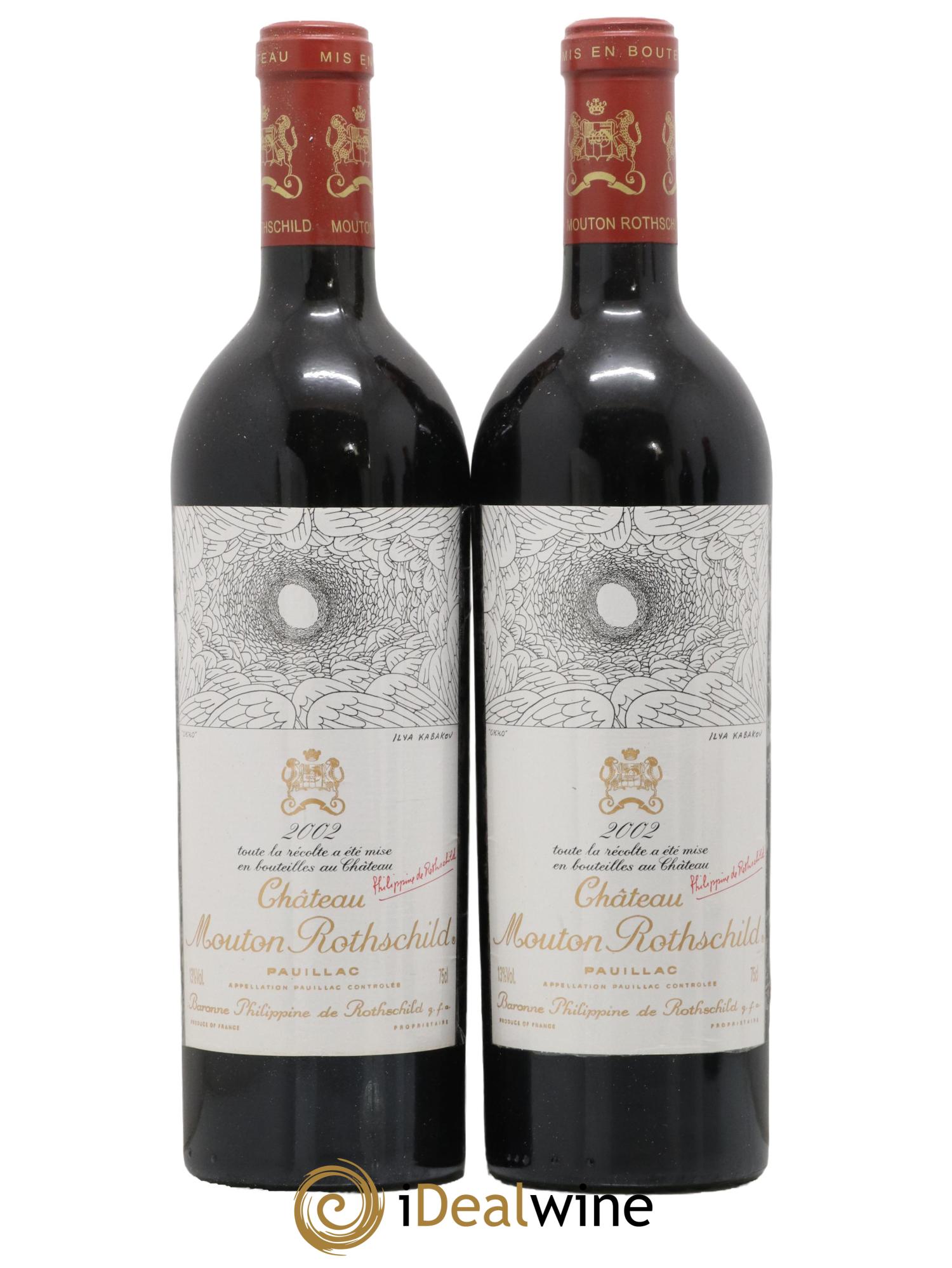 Caisse Primeurs 2 Haut Brion 2 Latour 2 Petrus 2 Lafitte 2 Margaux 2 Mouton 2002 - Lot of 12 bottles - 6