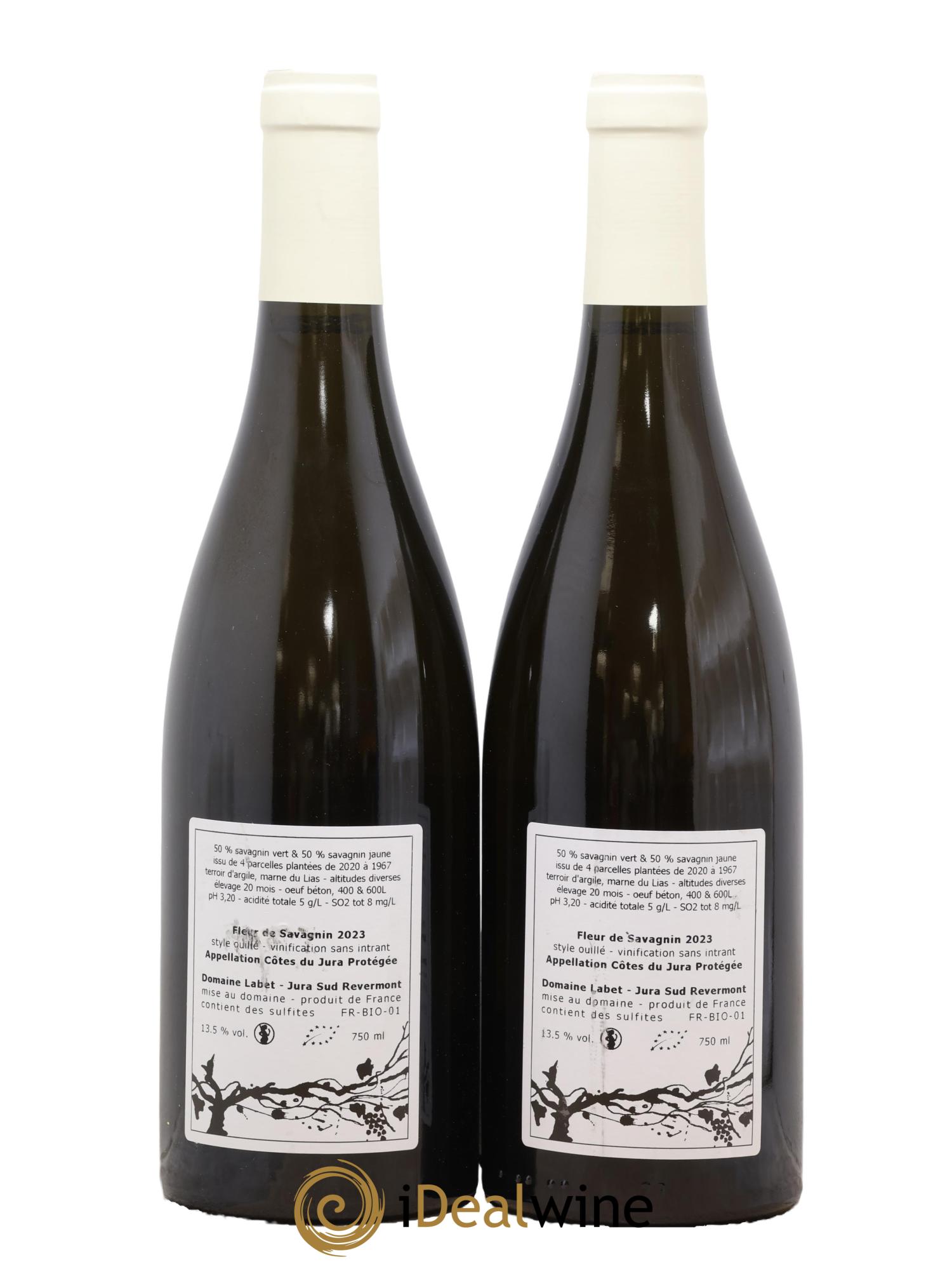 Côtes du Jura Fleur de Savagnin Romain - Julien  - Charline Labet 2023 - Lot de 2 bouteilles - 1