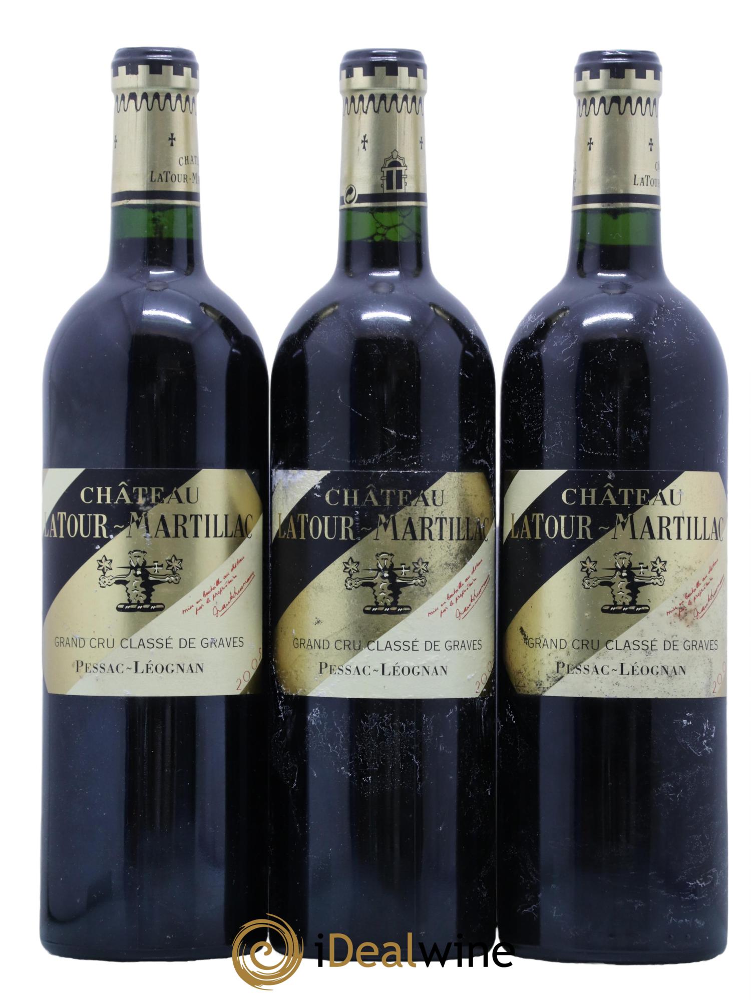 Château Latour-Martillac Cru Classé de Graves 2005 - Lot de 3 bouteilles - 0