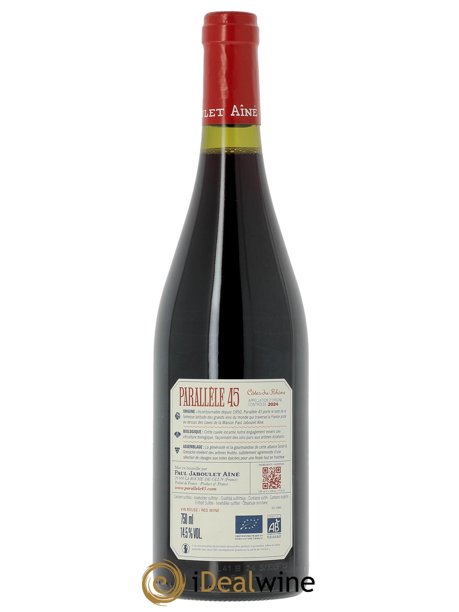 Côtes-du-Rhône Parallèle 45 Paul Jaboulet Ainé  2024 - Posten von 1 Flasche - 1