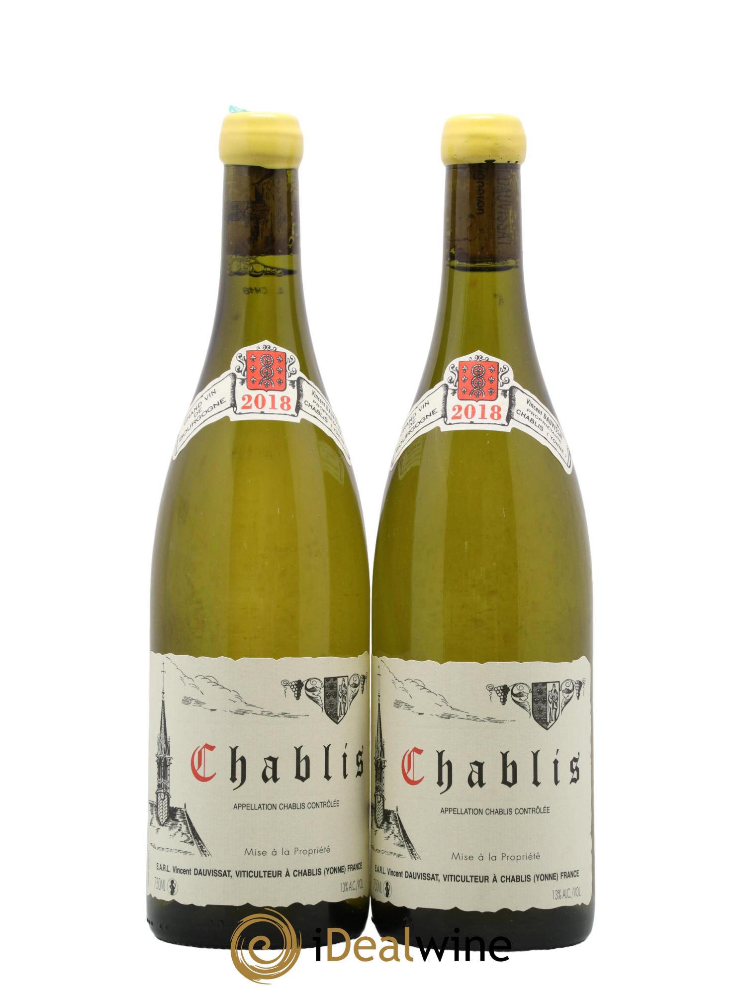 Chablis Vincent Dauvissat (Domaine) 2018 - Lot de 2 bouteilles - 0