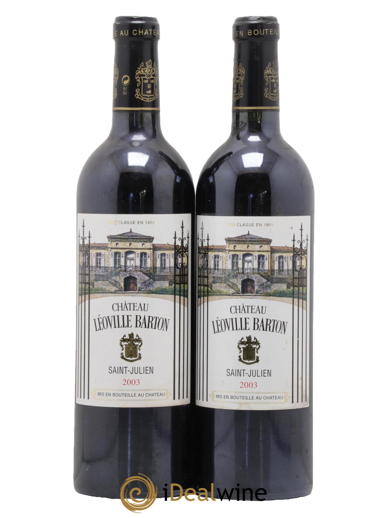 Château Léoville Barton 2ème Grand Cru Classé 2003 - Lot de 2 bouteilles - 0