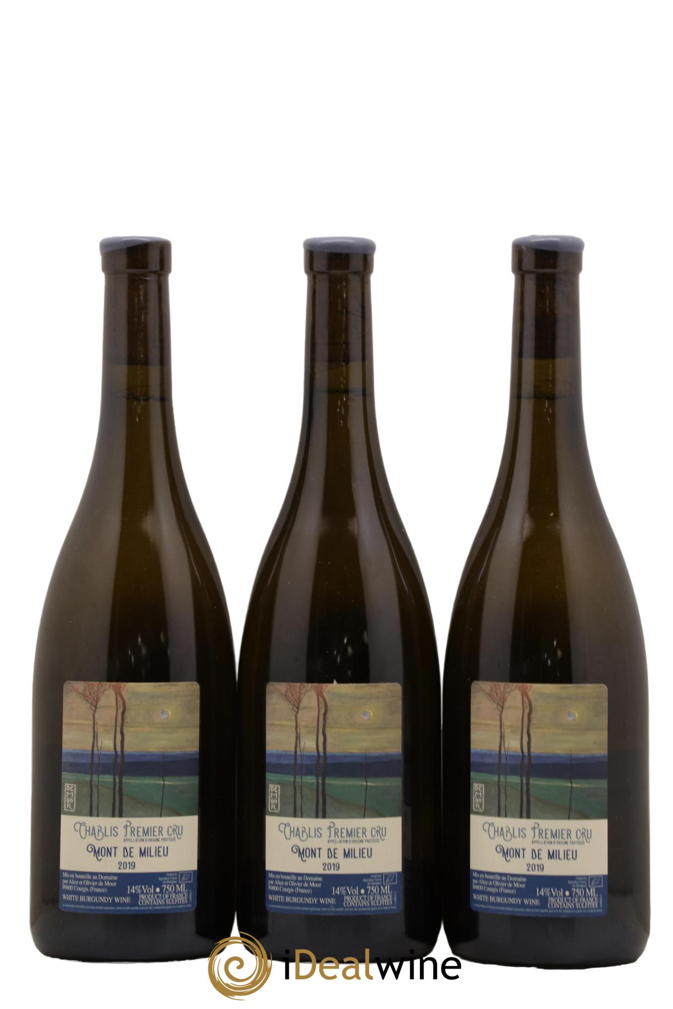 Chablis 1er Cru Mont de Milieu Alice et Olivier De Moor 2019 - Lot de 3 bouteilles - 0