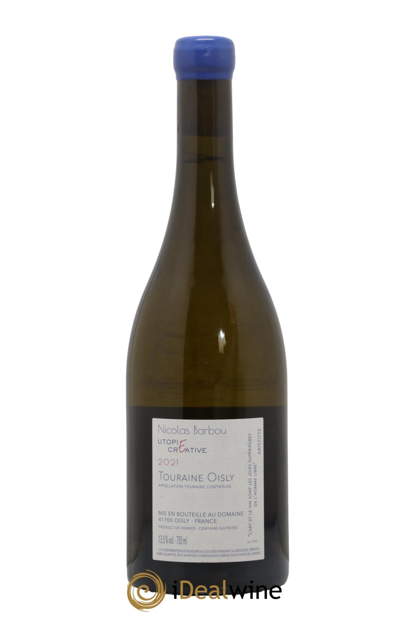 Touraine-Oisly Utopie Créative Nicolas Barbou 2021 - Lot de 1 bouteille - 1