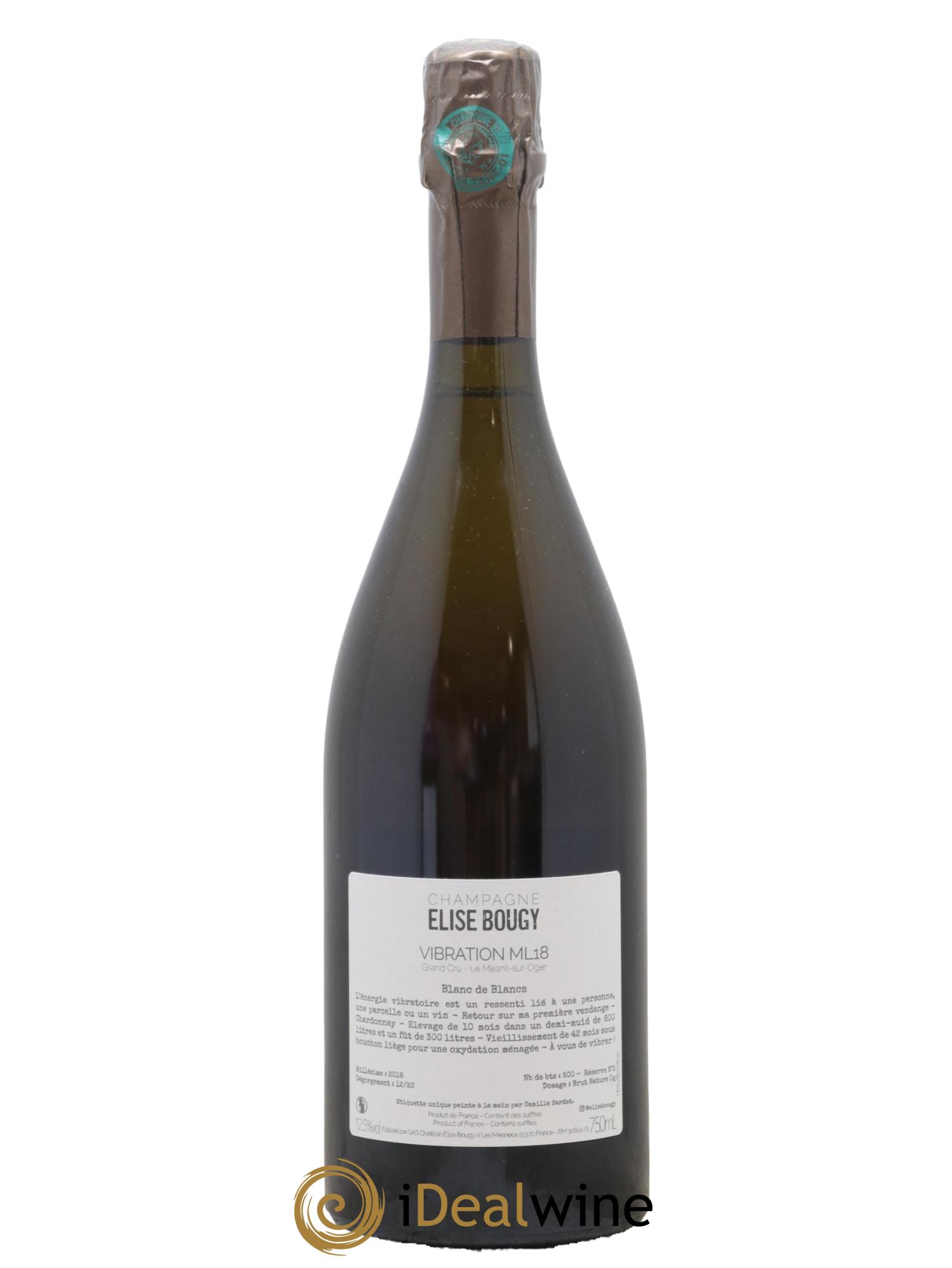 Champagne ML 18 Elise Bougy 2018 - Lot de 1 bouteille - 1