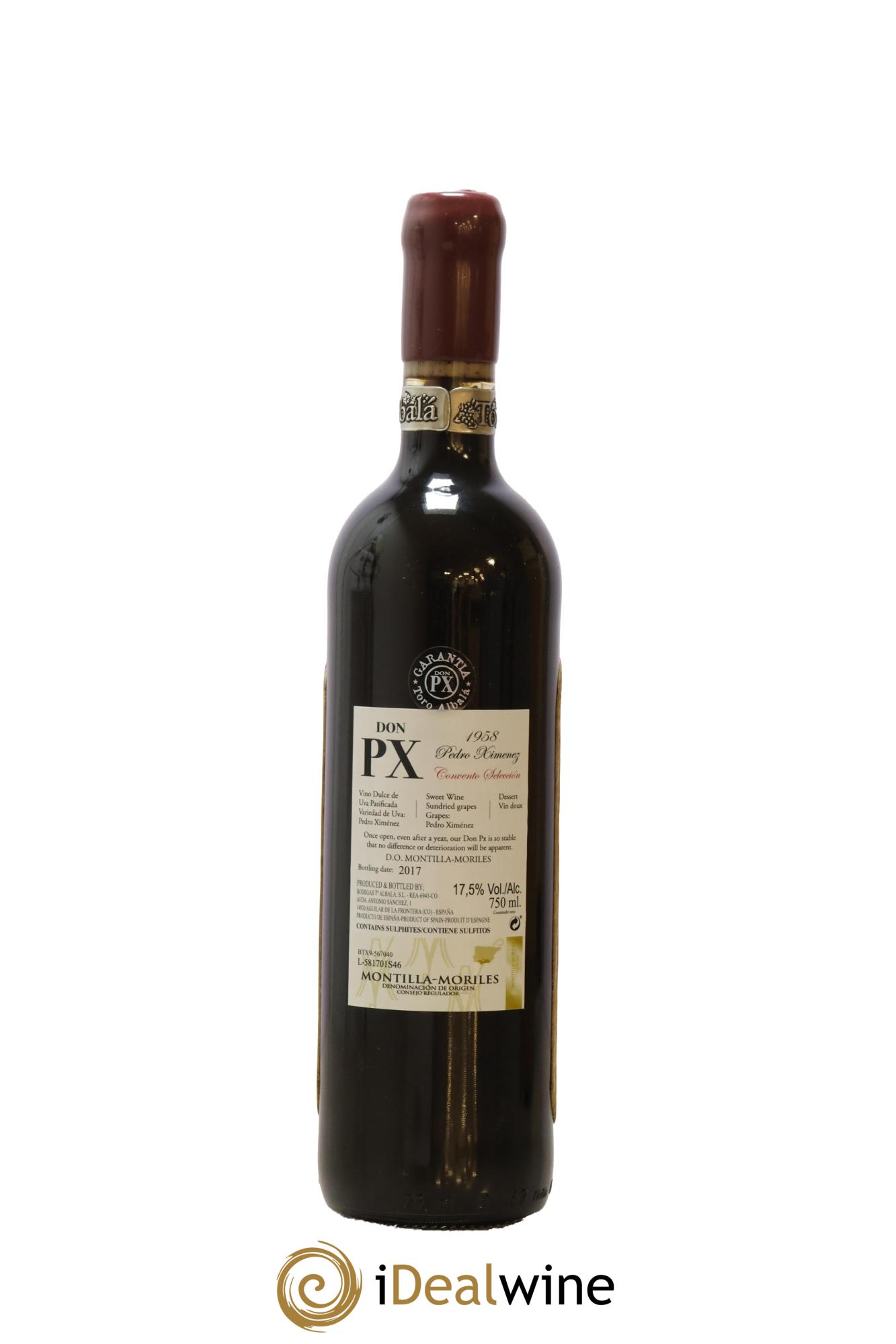 Montilla Moriles Don PX Convento Seleccion Toro Albala 1958 - Lot de 1 bouteille - 2